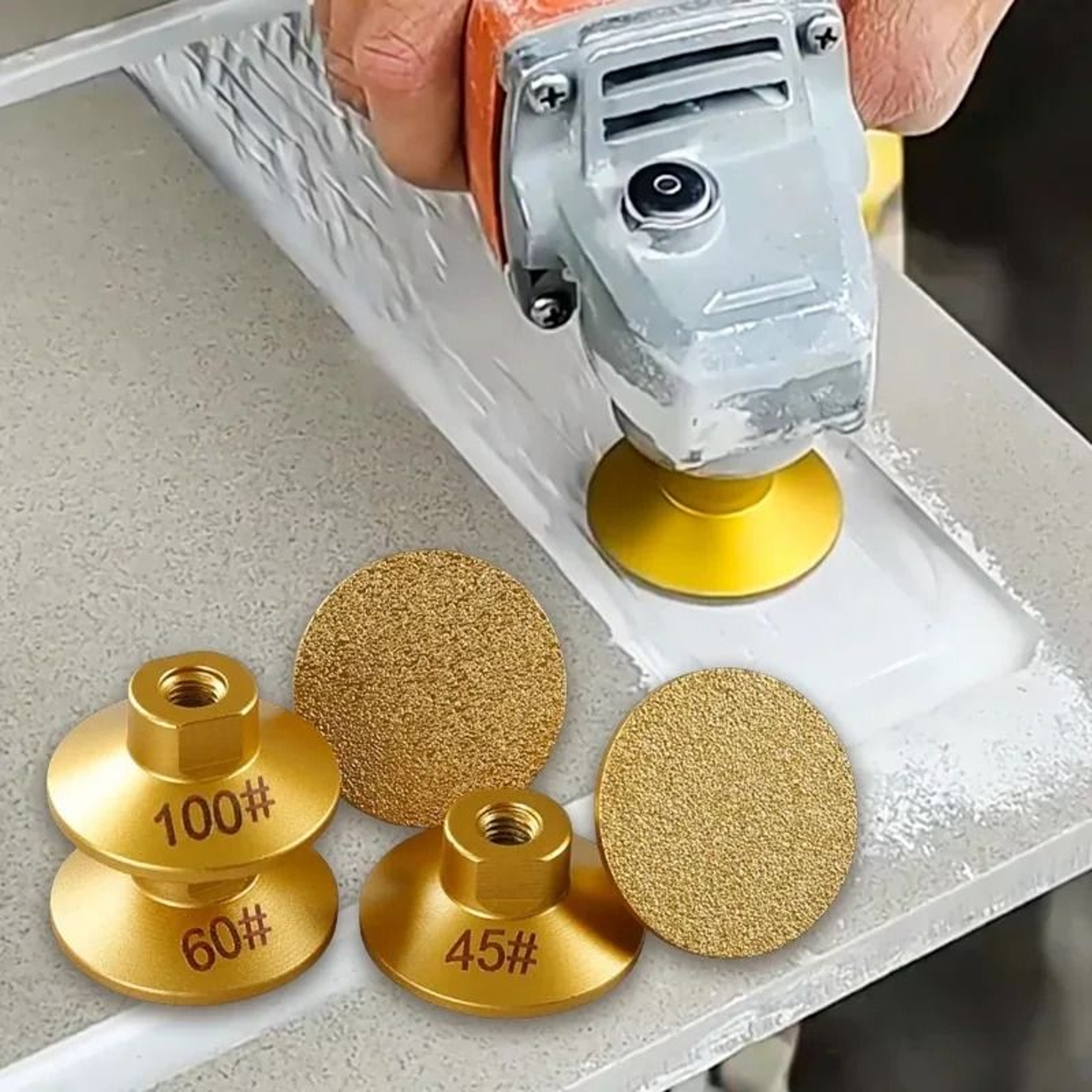 M10 Diamond Brazed Flat Grinding Head For Marble And Stone Polishing 0