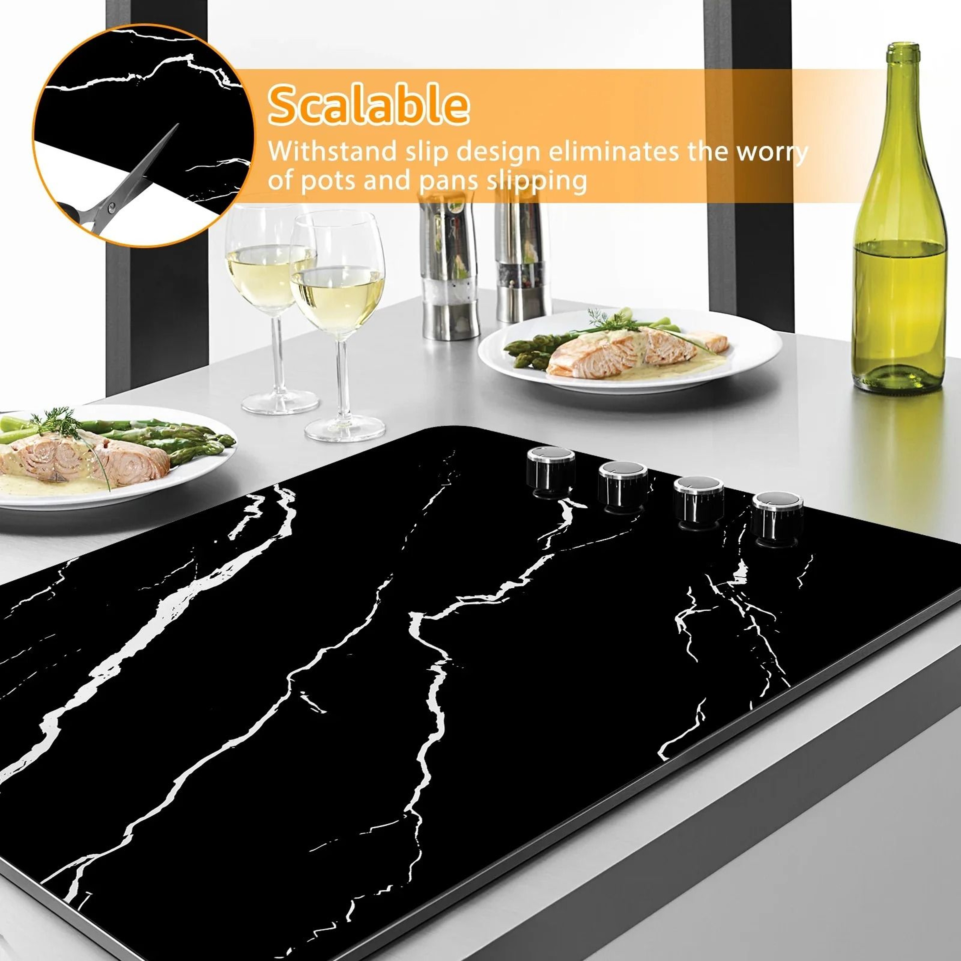 Induction Cooker Cover Top Stove Protector Silicone Glass Fiber Mat 4