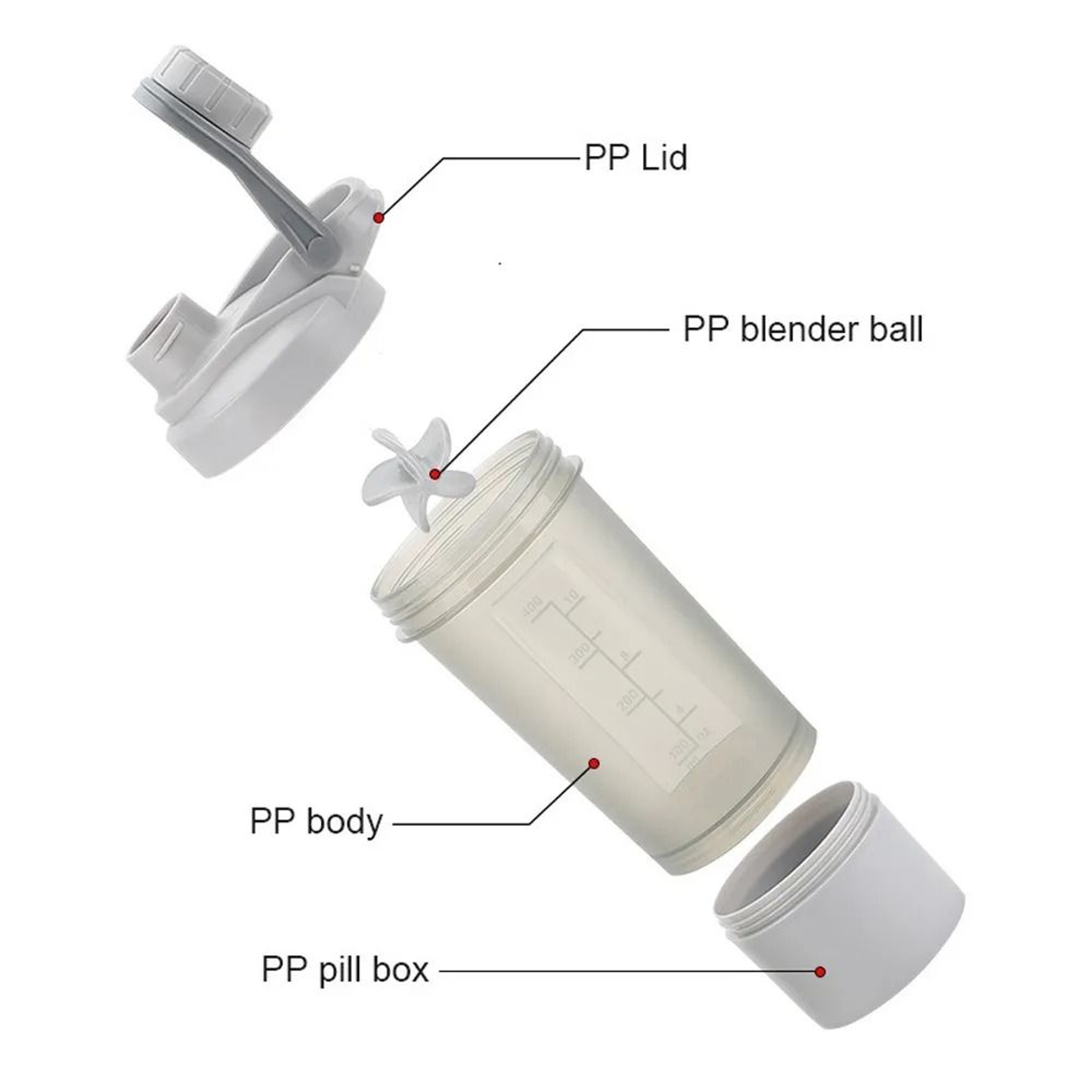 Shaker Bottle Leak Proof Sports Cup For Protein Shakes And Pre Workout 2