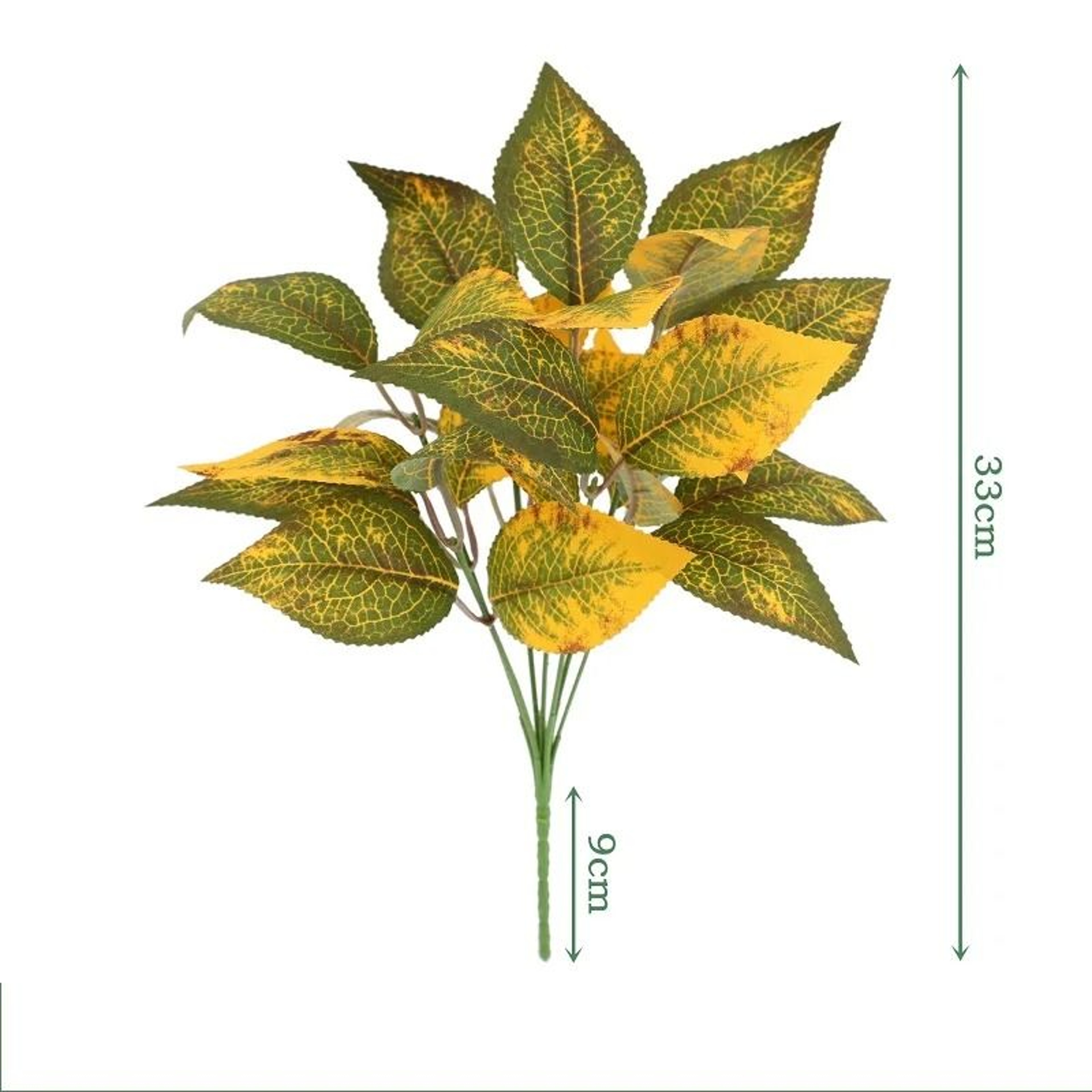 Artificial Plants Leaves Silk Tortoiseshell Leaf Dieffenbough Fake Green Plant Living Room Decor 23