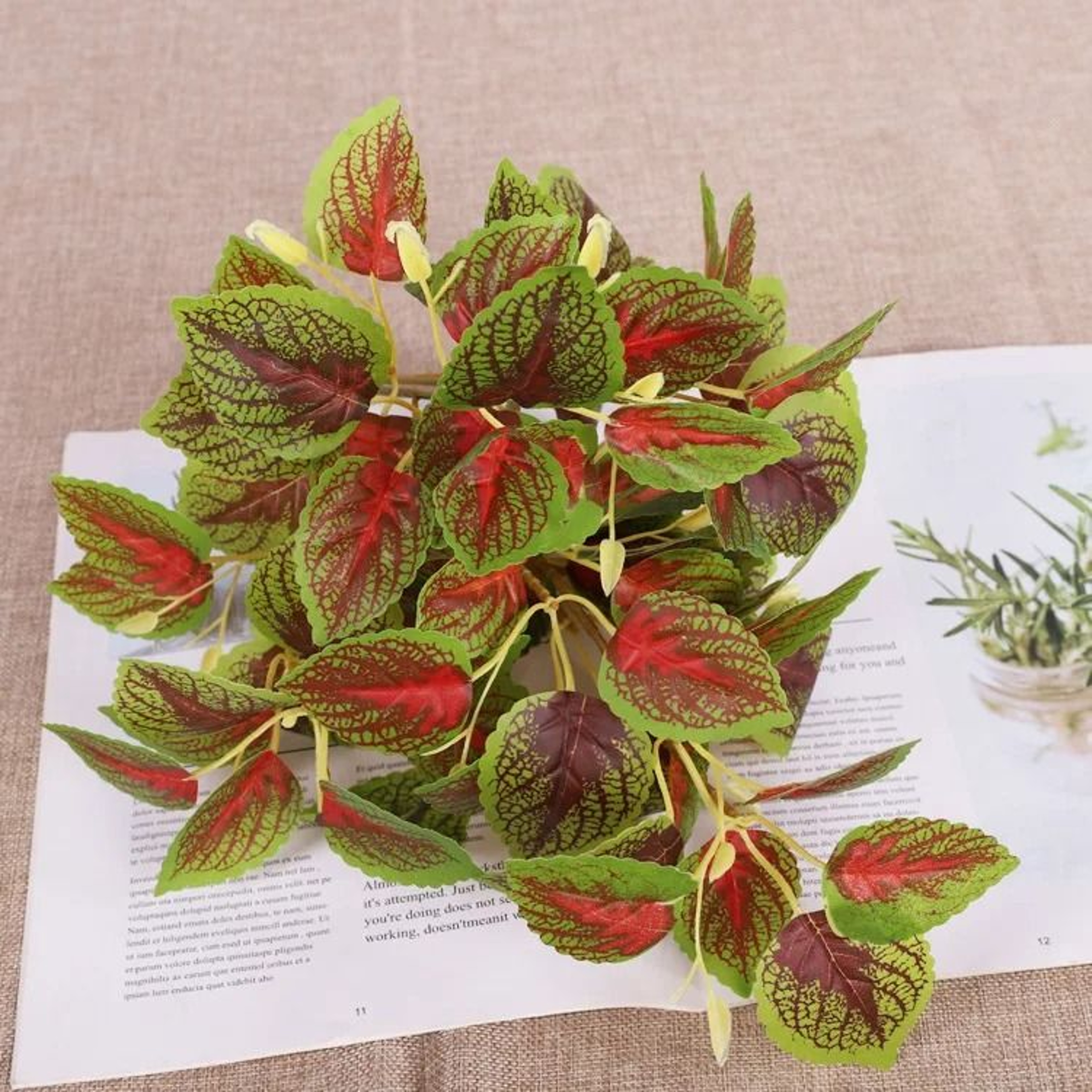 Artificial Plastic Plants Wall Grass Greenery Home Decor 11
