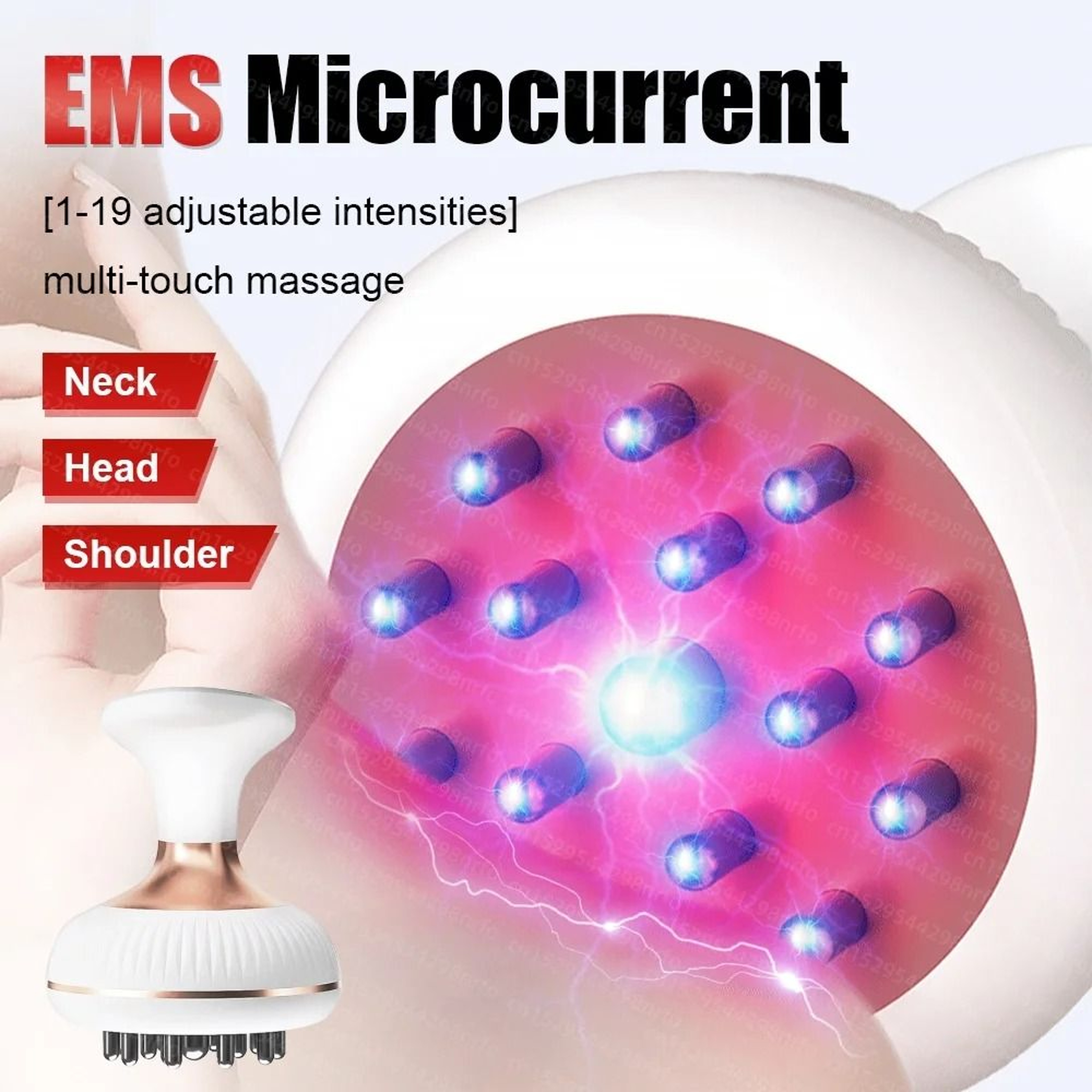 Electric Meridian Brush Body Massager EMS Microcurrent Hot Compress Scraping Lymphatic Drainage Mac 2