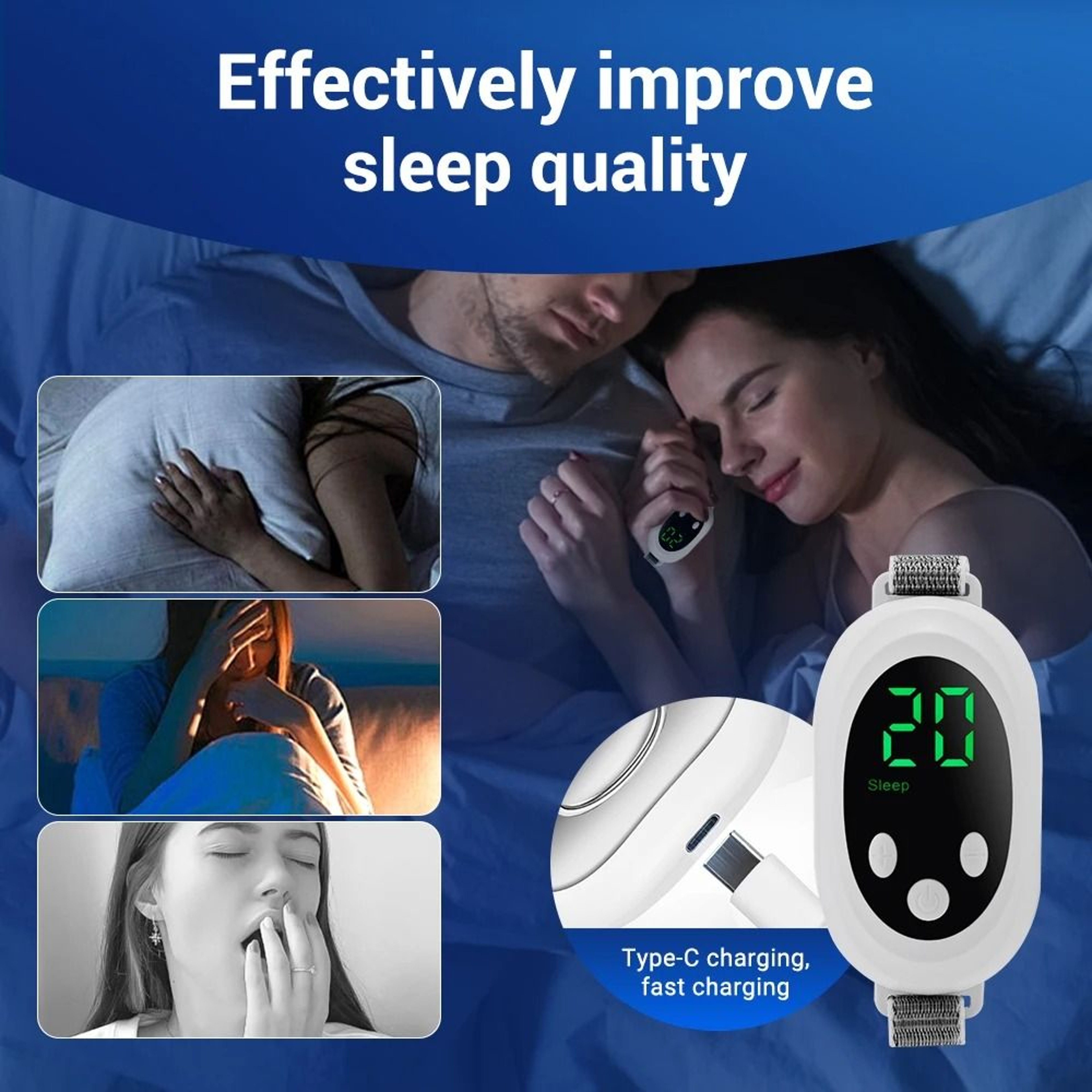 Two Mode 20 Level Intelligent Sleep Device Anxiety Relief Insomnia Support 3