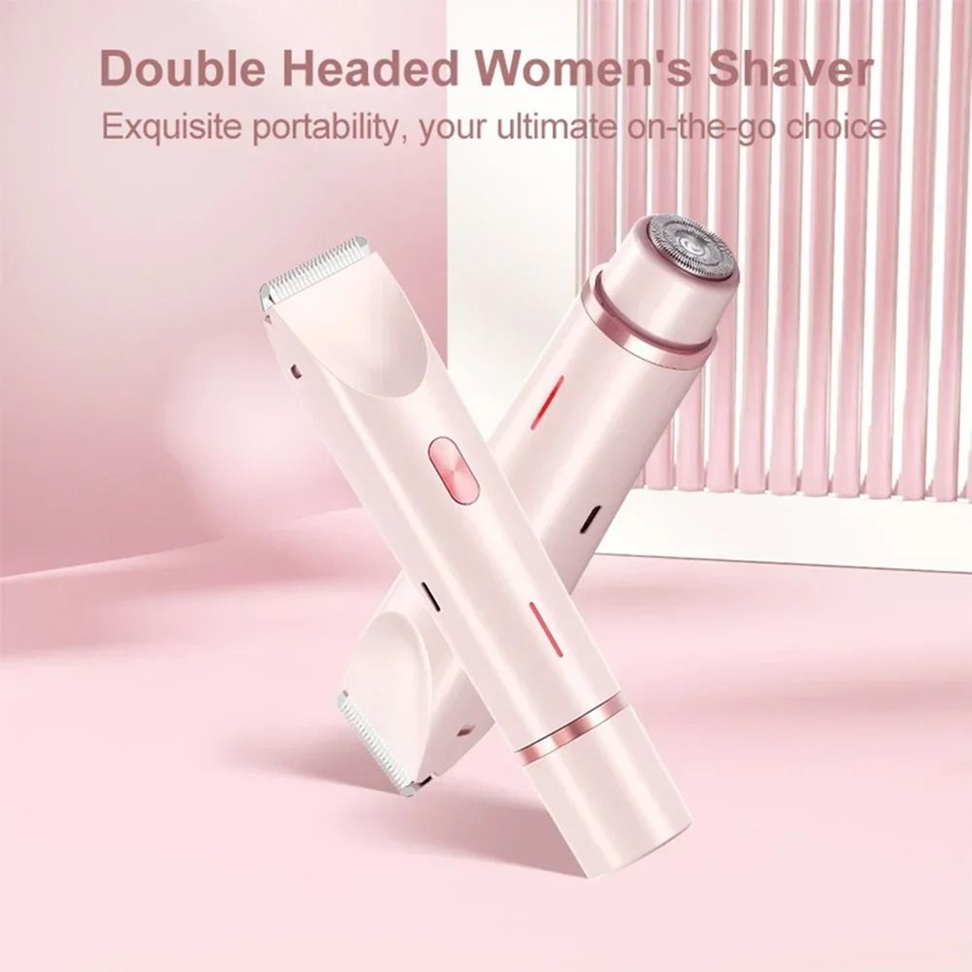 Women Electric Razor 2 In 1 Dual Head Bikini Trimmer Wet Dry Use 1