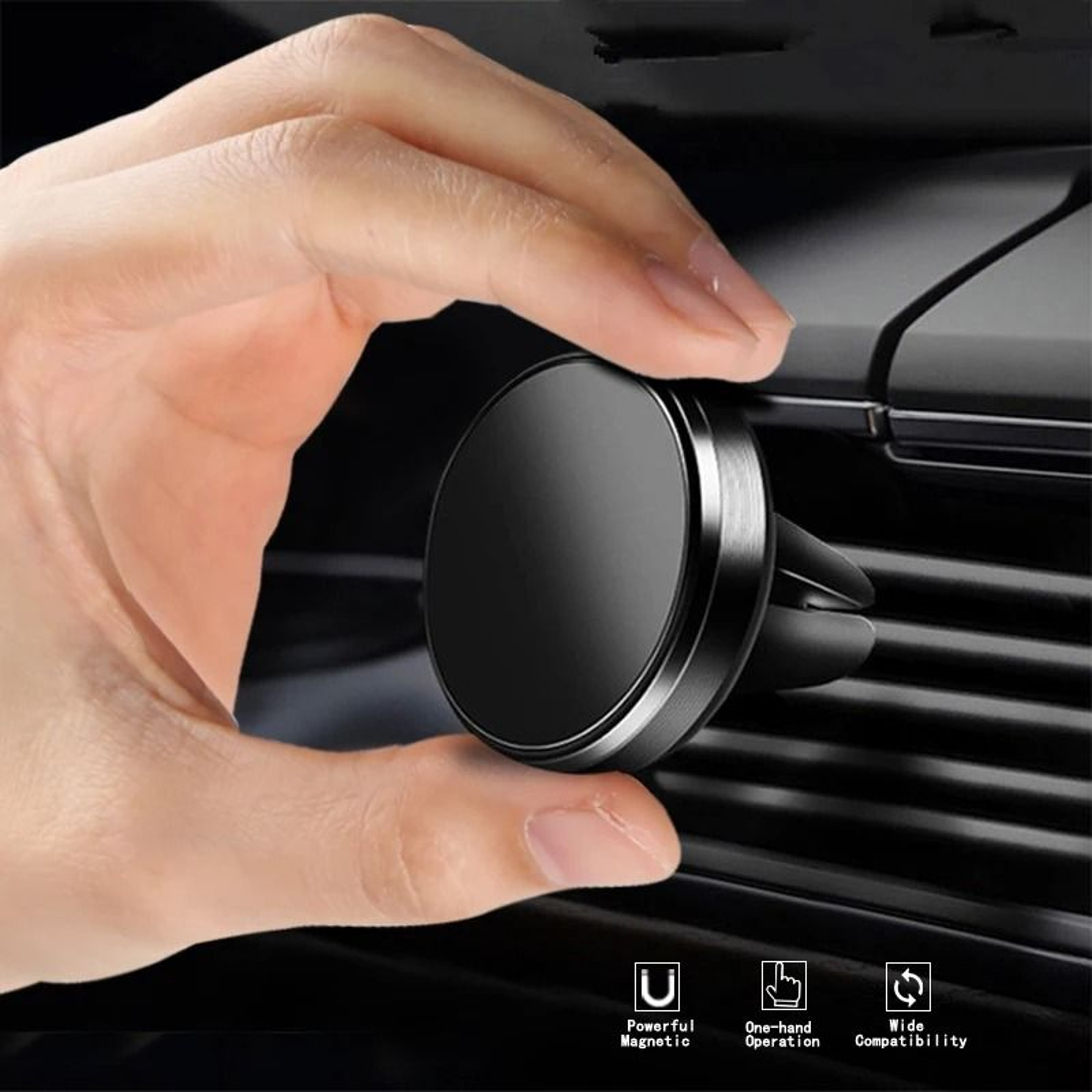 Magnetic Car Phone Holder Air Vent Mount Mobile Stand For IPhone Xiaomi Samsung 1