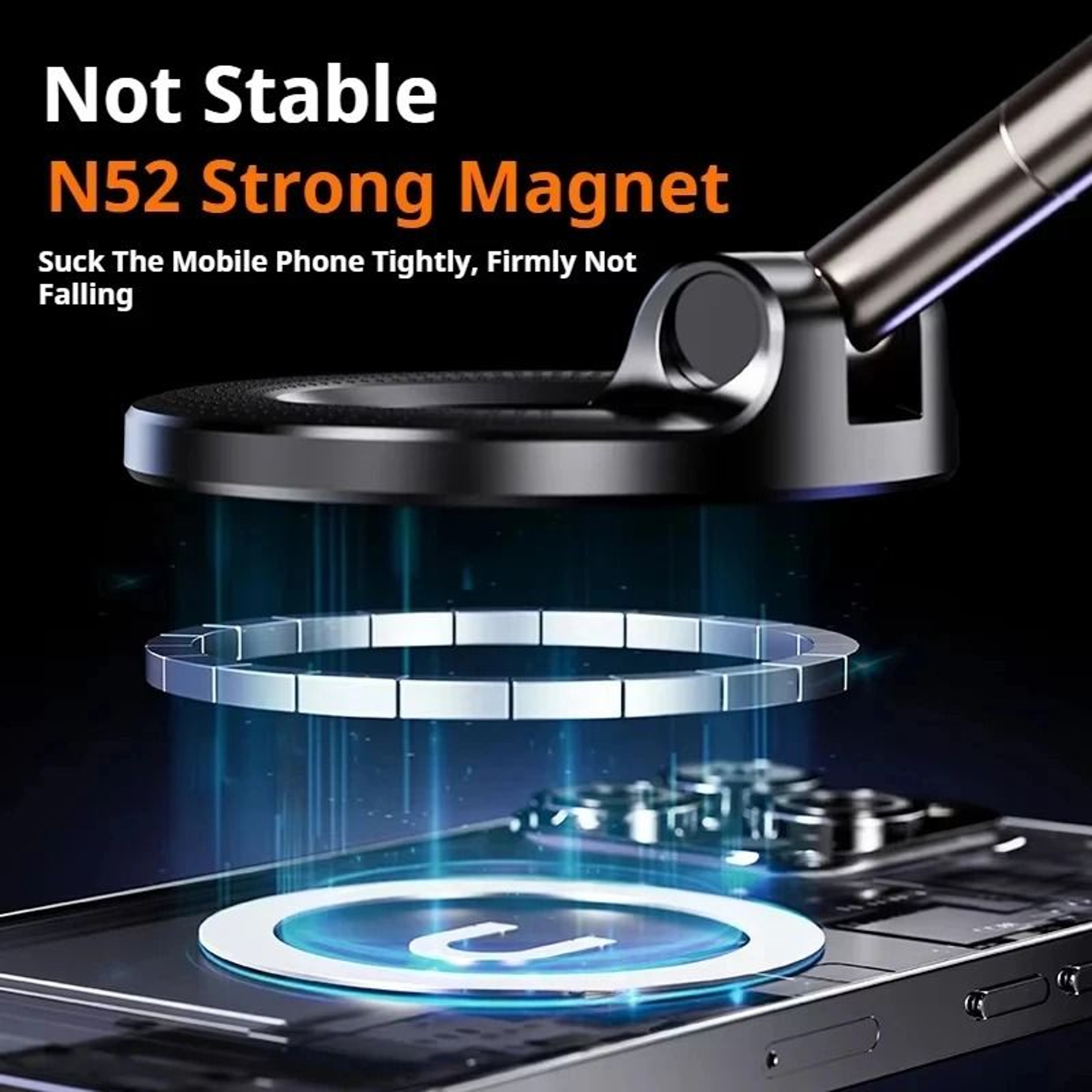 Xiaomi Magsafe Car Phone Holder Suction Cup Vacuum Magnetic Phone Stand 4