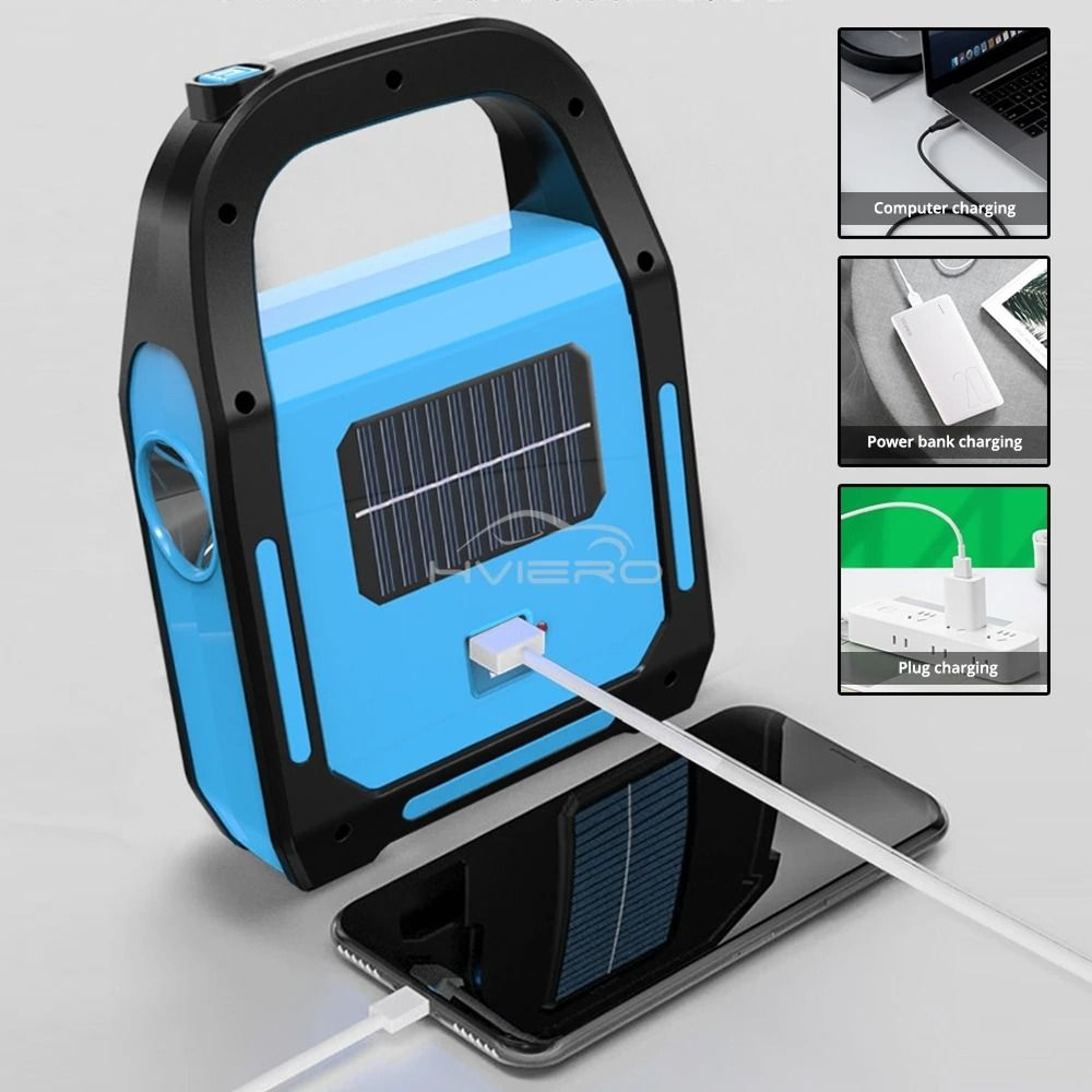 Three In One Solar USB Rechargeable COB Camping Lantern 4