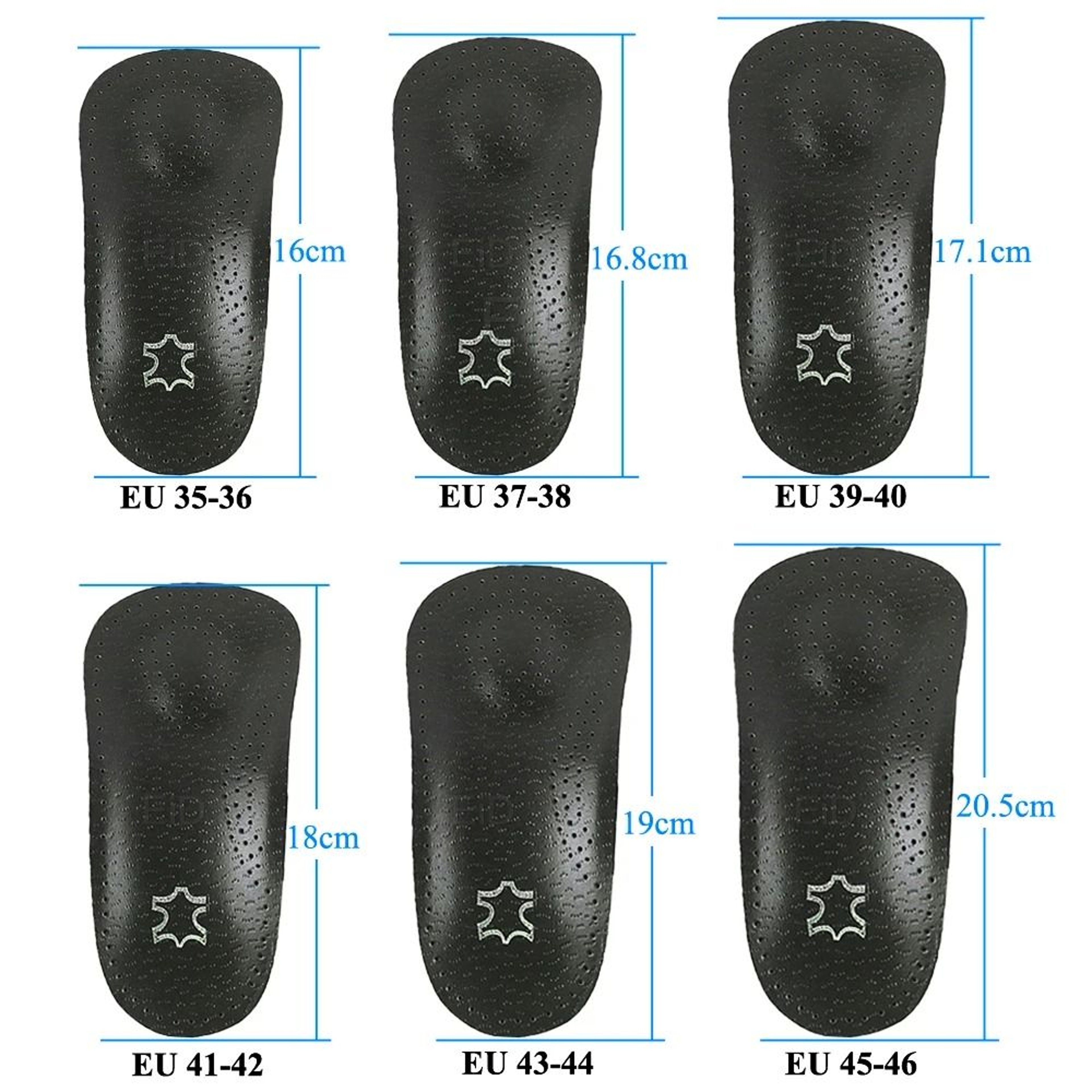 Leather Orthotic Insoles Heel Cushion Foot Support Pads 5