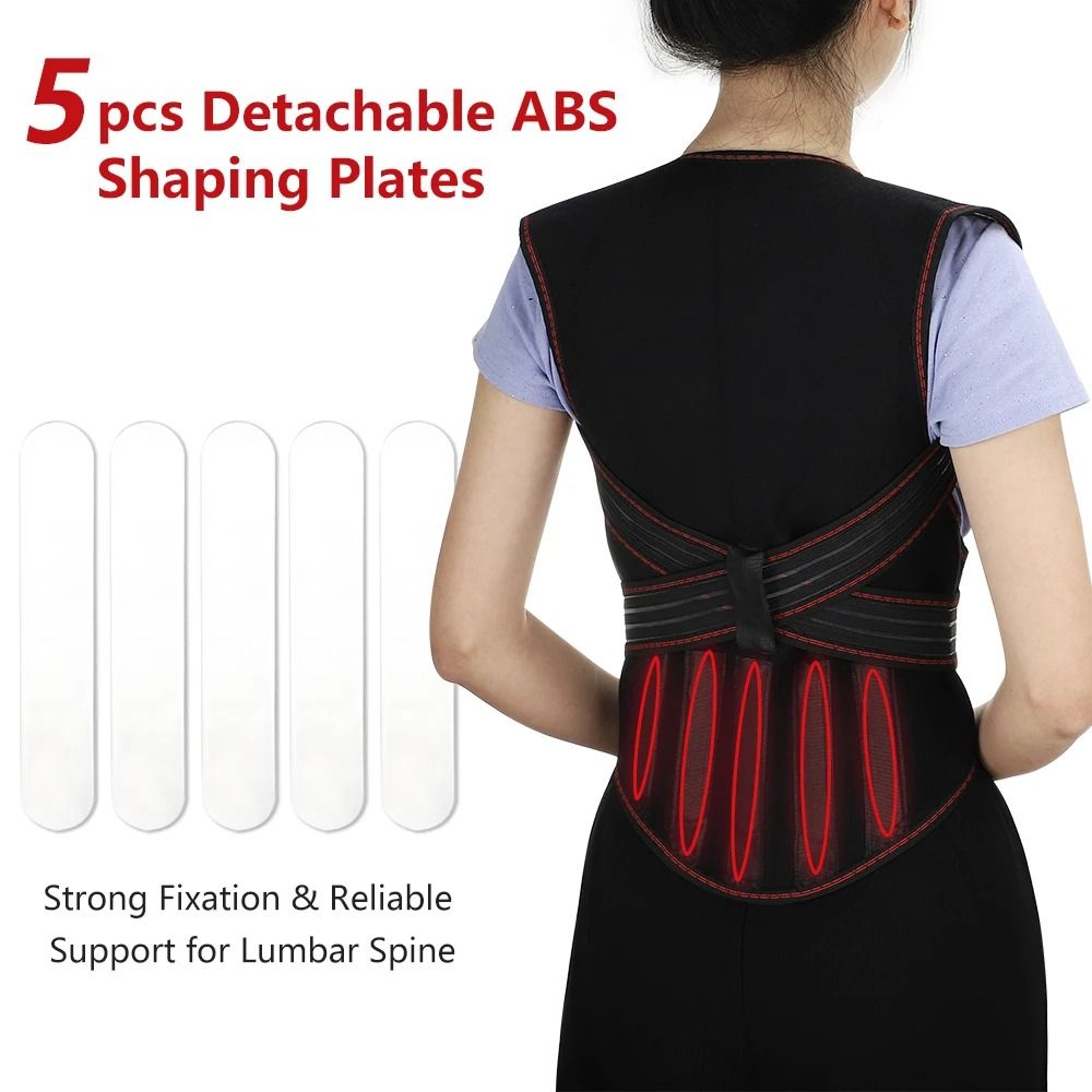 Self Heating Back Support Waist Brace Magnetic Heating Corrector Belt Back Posture Corrector Spine  5