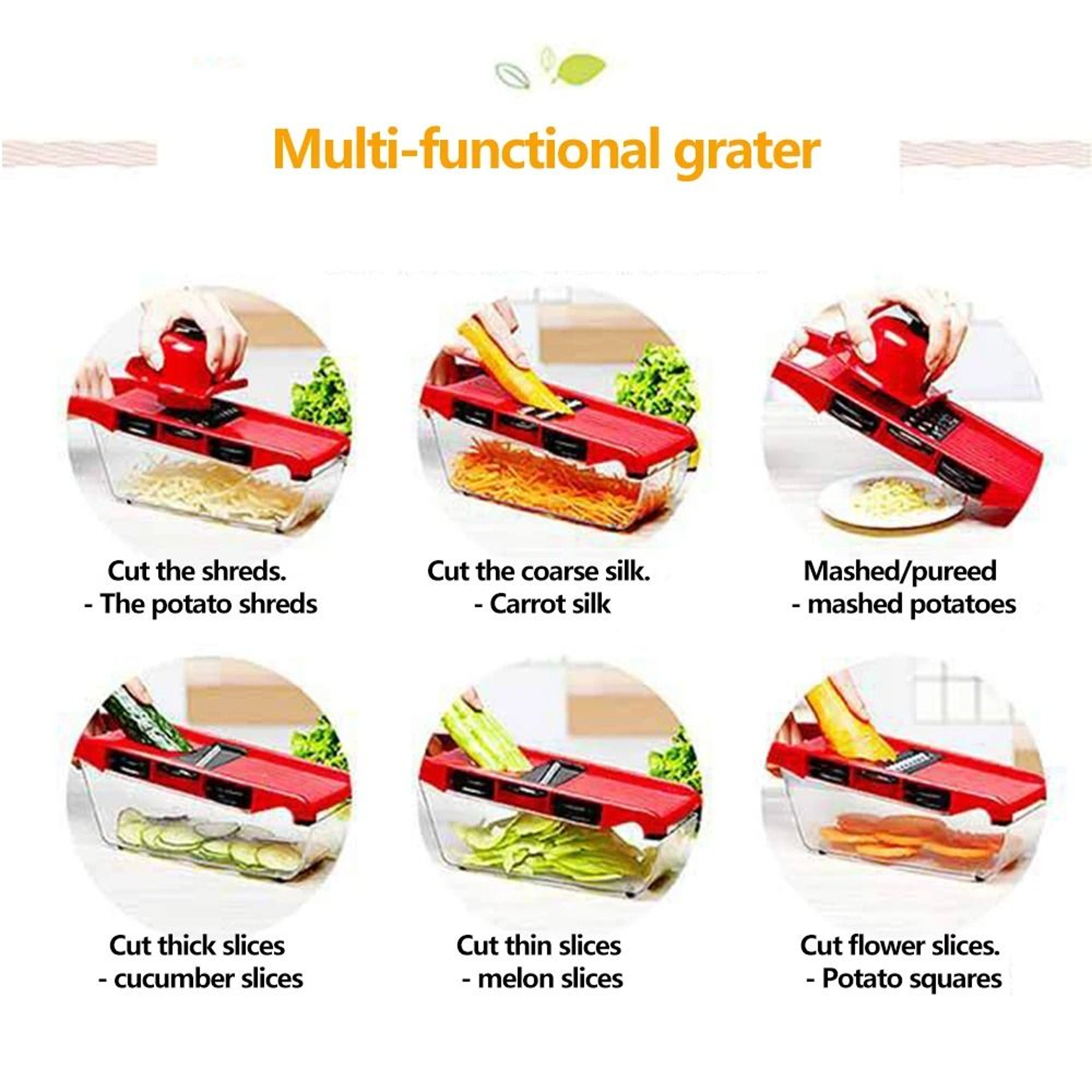 Vegetable Cutter With Steel Blade Slicer Potato Peeler Carrot Cheese Grater Kitchen Accessories 3