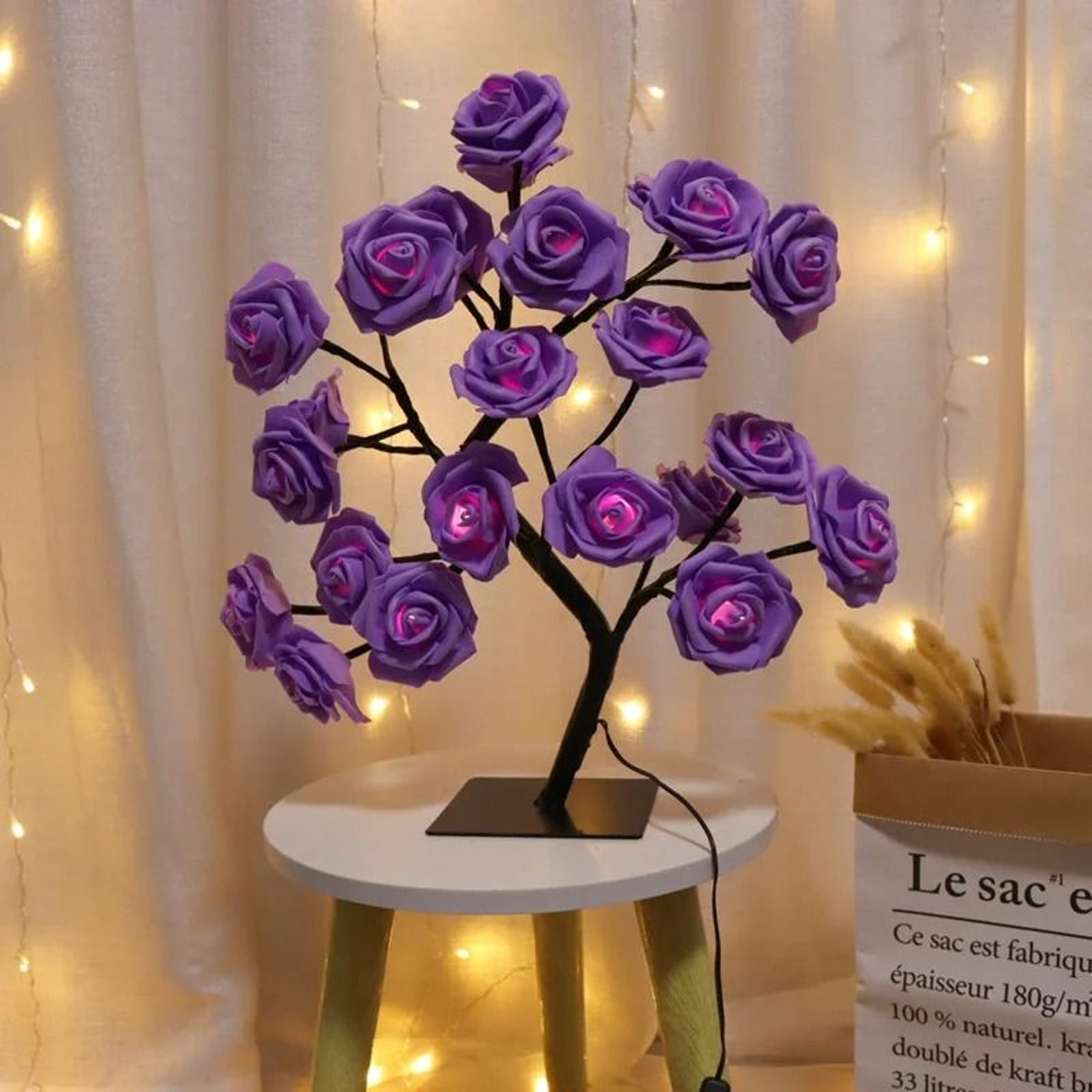 Table Lamp Flower Tree Rose Lamps Fairy Desk Night Light USB Operated Gift Decoration 10