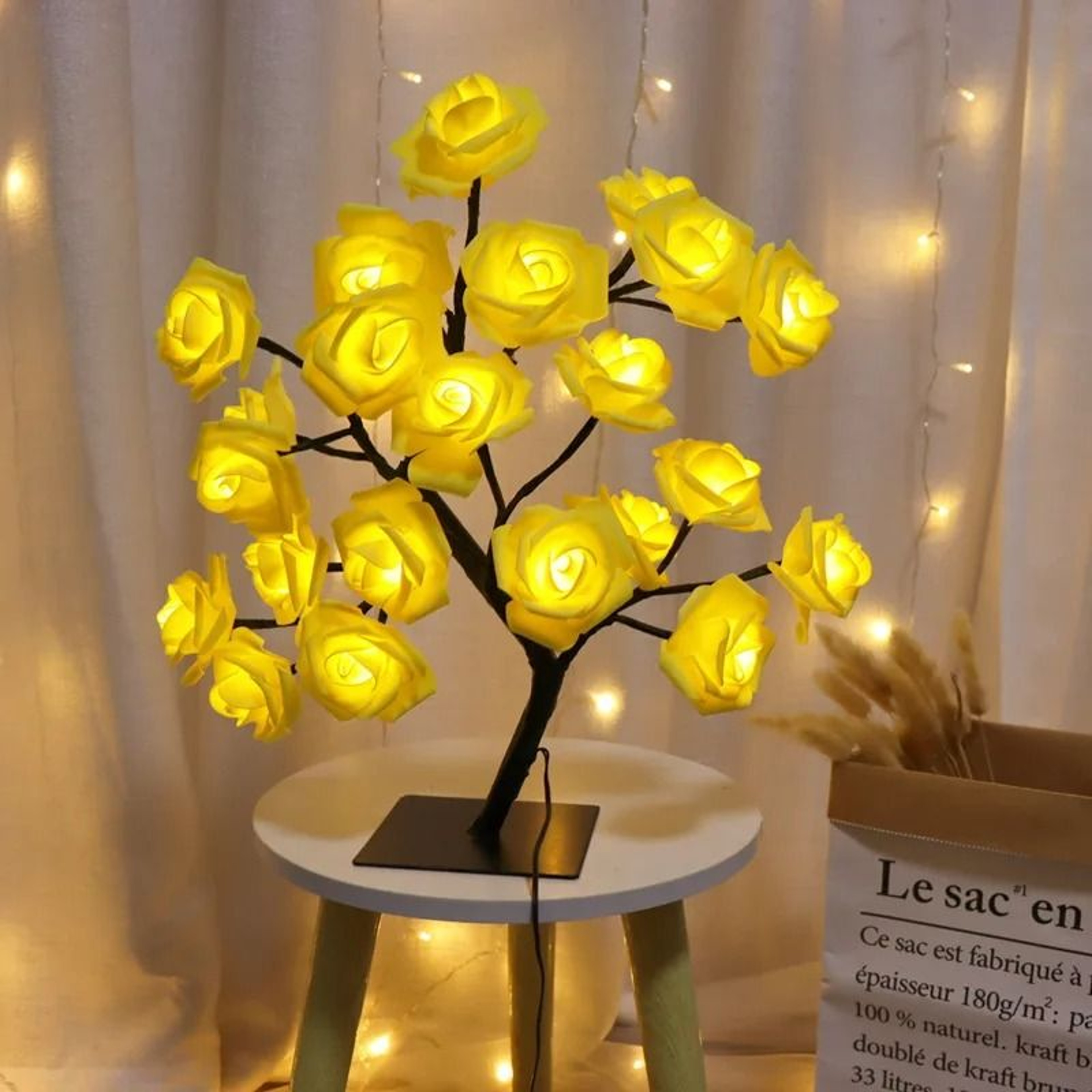 Table Lamp Flower Tree Rose Lamps Fairy Desk Night Light USB Operated Gift Decoration 6