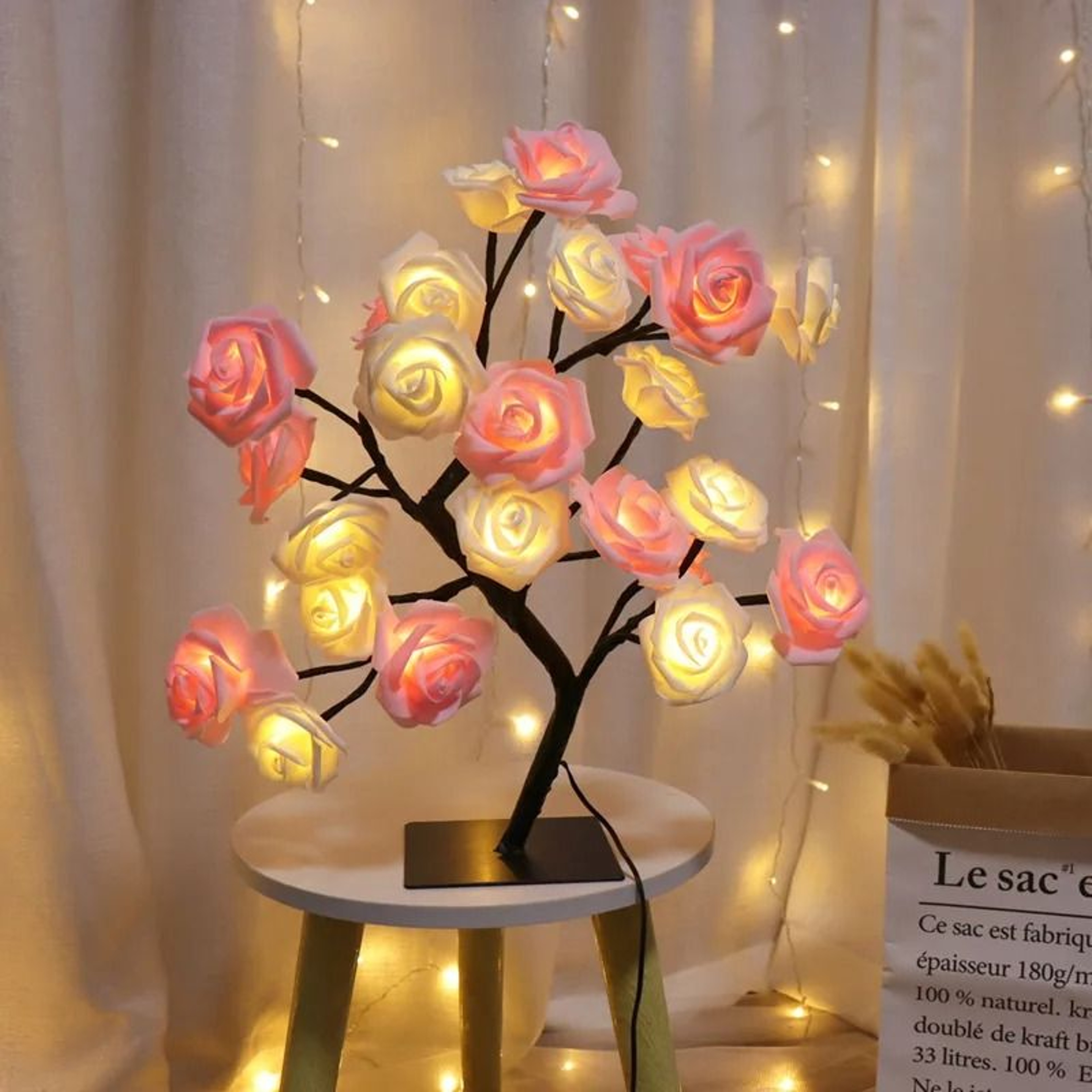 Table Lamp Flower Tree Rose Lamps Fairy Desk Night Light USB Operated Gift Decoration 8