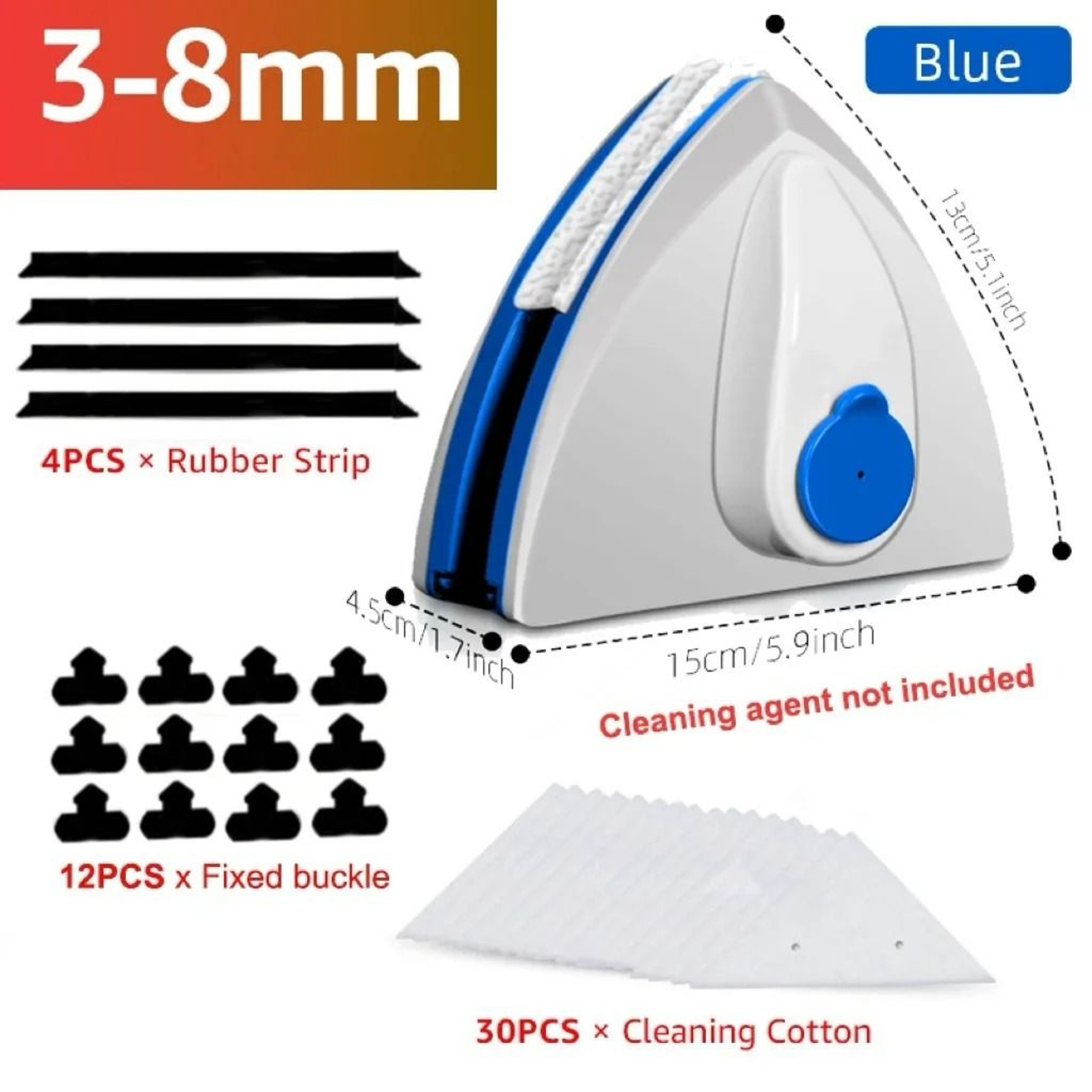 Magnetic Window Cleaner Brush Double Side Automatic Water Discharge Wiper Glass Window Cleaning Too 6