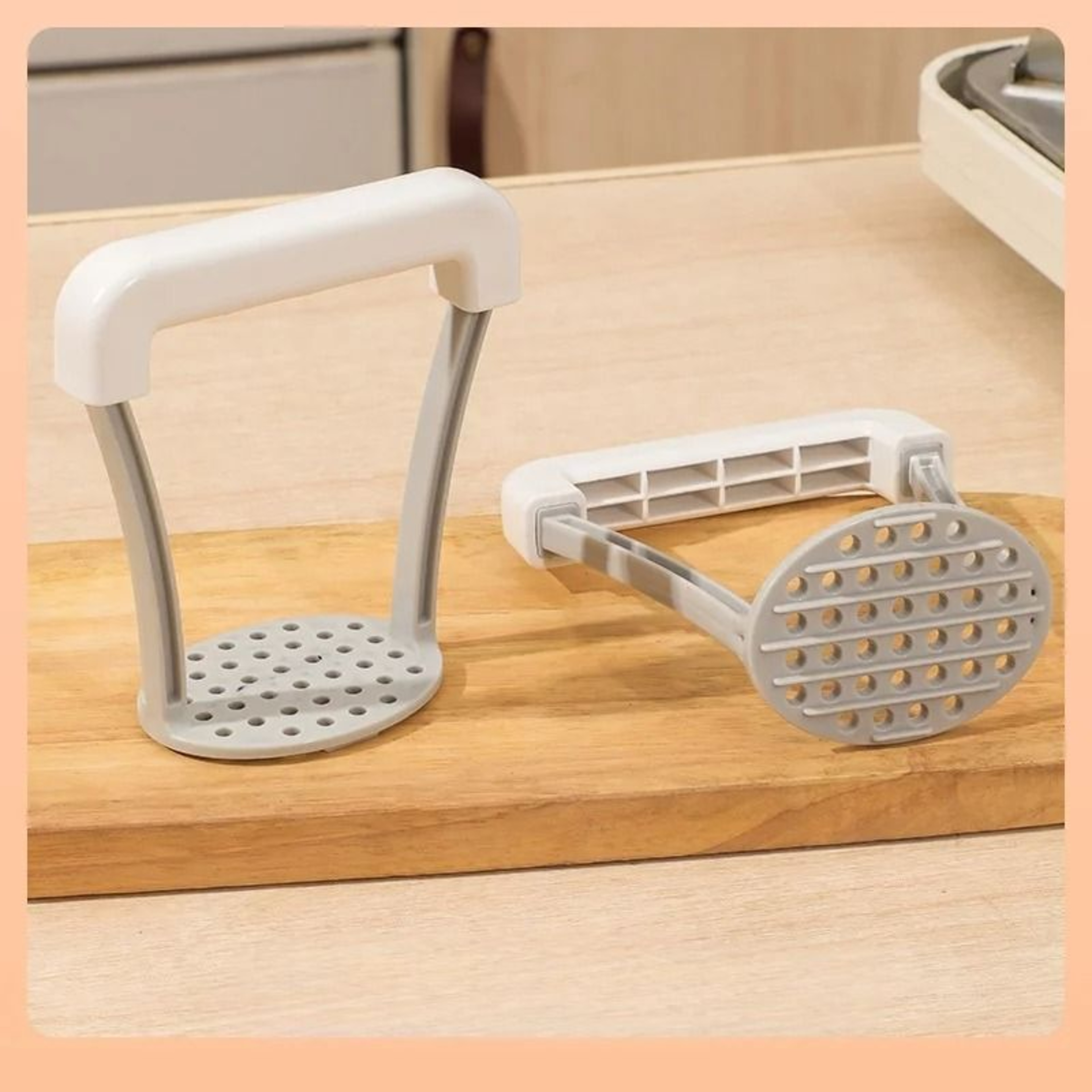HeavyDuty Manual Potato Masher  Ricer With NonSlip Handle  Premium Kitchen Vegetable  Fruit Mash To 0