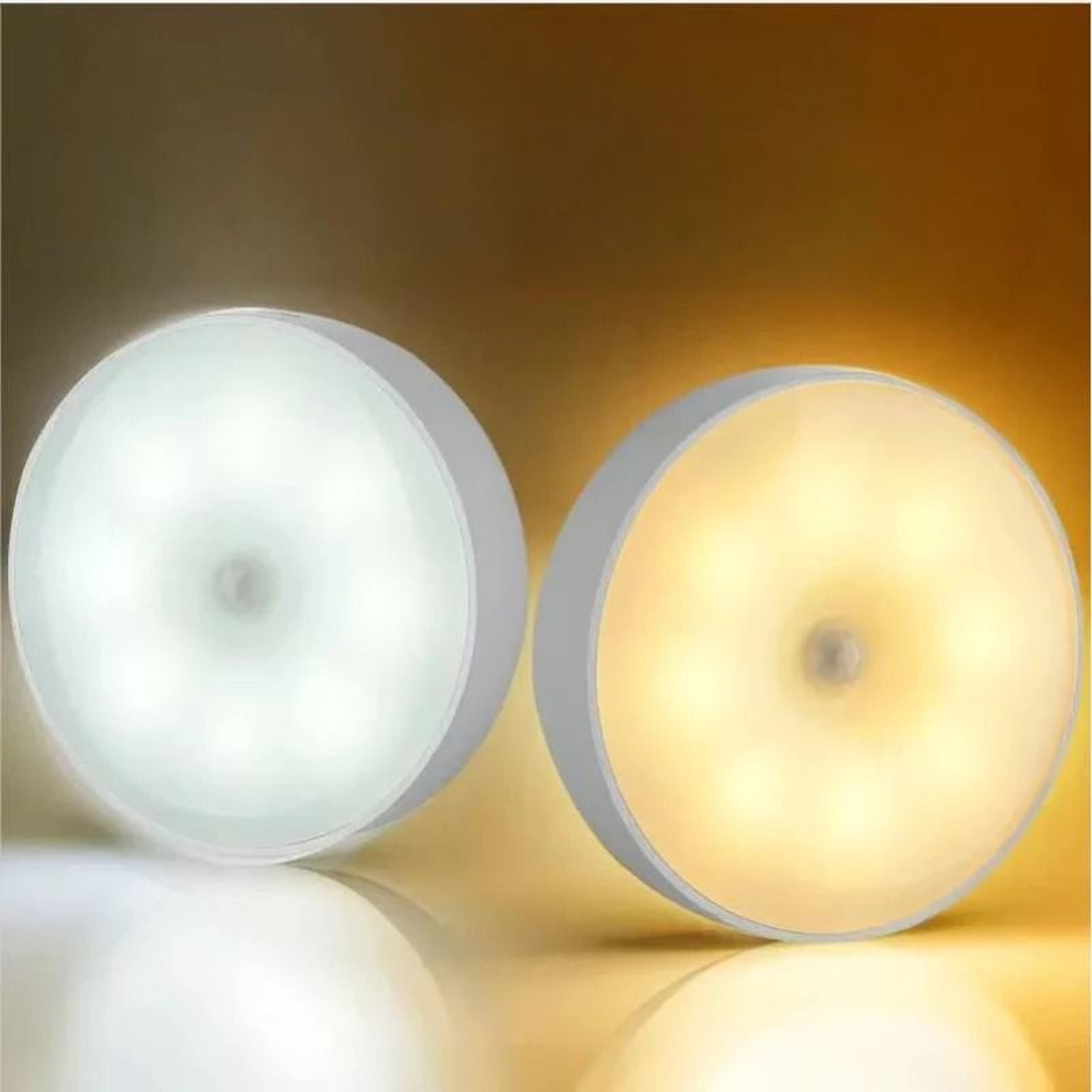 LED Motion Sensor Night Light USB Rechargeable Bedside Lamp 0