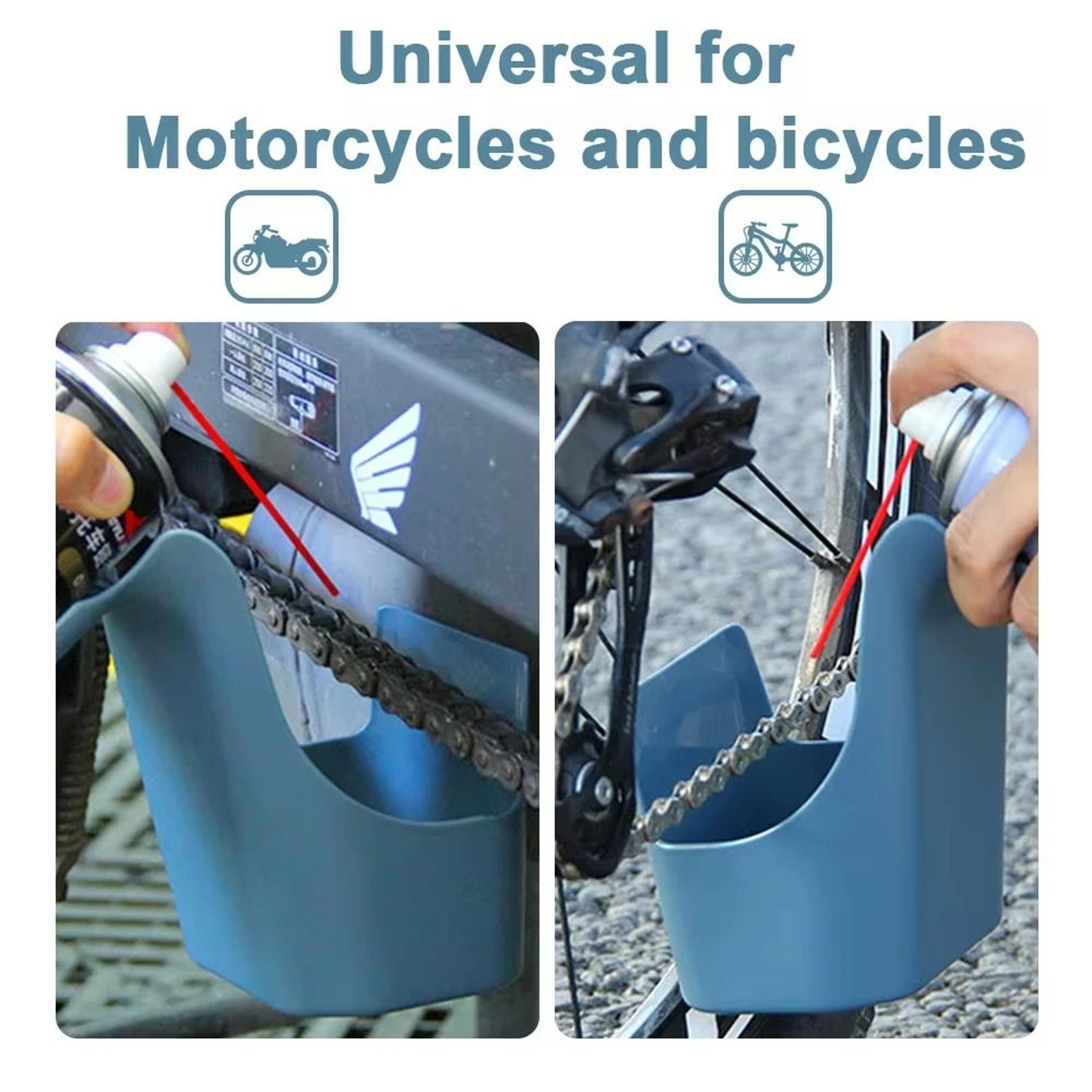 Motorcycle Bike Chain Oil Storage Tool Box Chain Cleaning Oil Splash Proof Tool 3