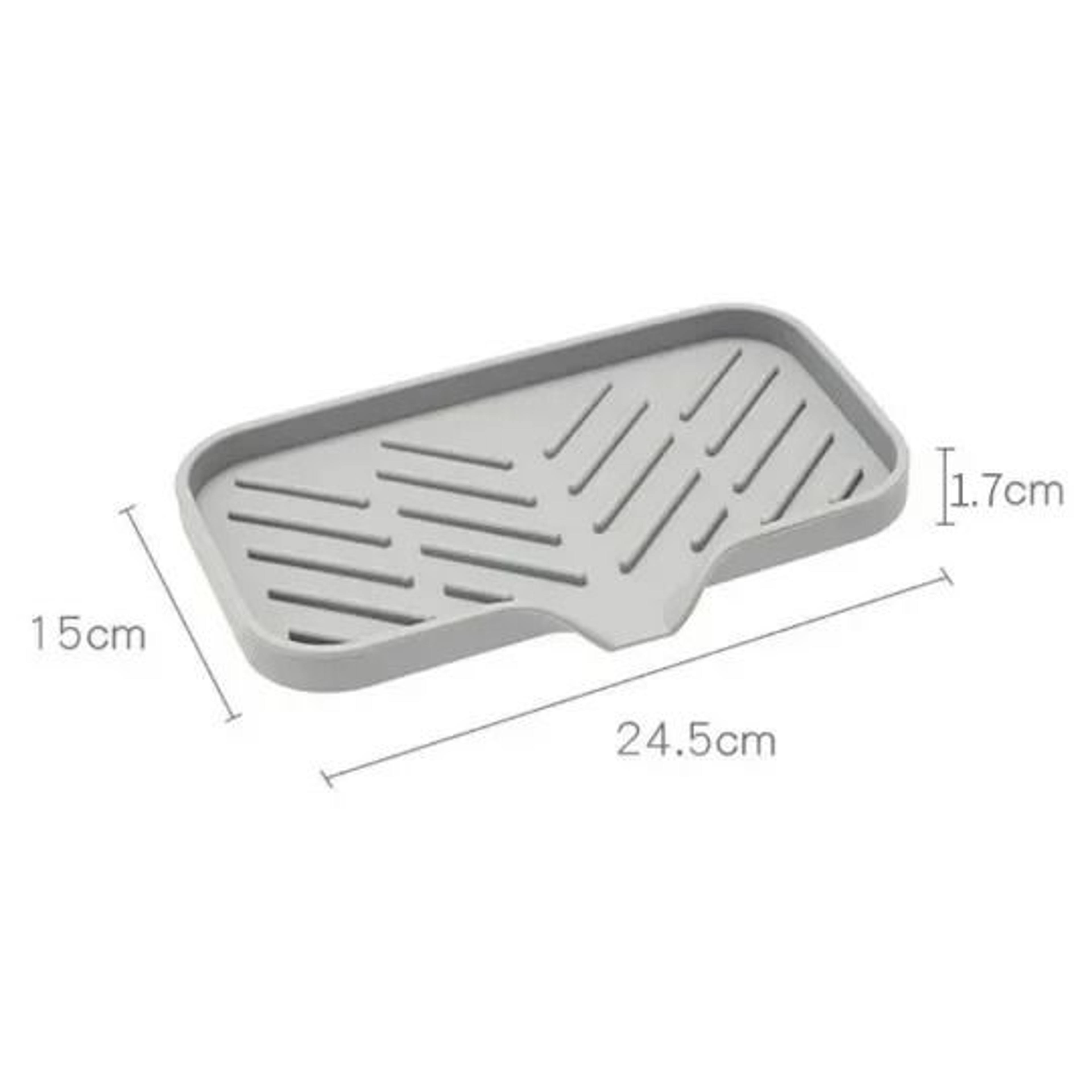 Silicone Sink Tray With Drain Non Slip Soap Sponge Organizer For Kitchen Bathroom 7