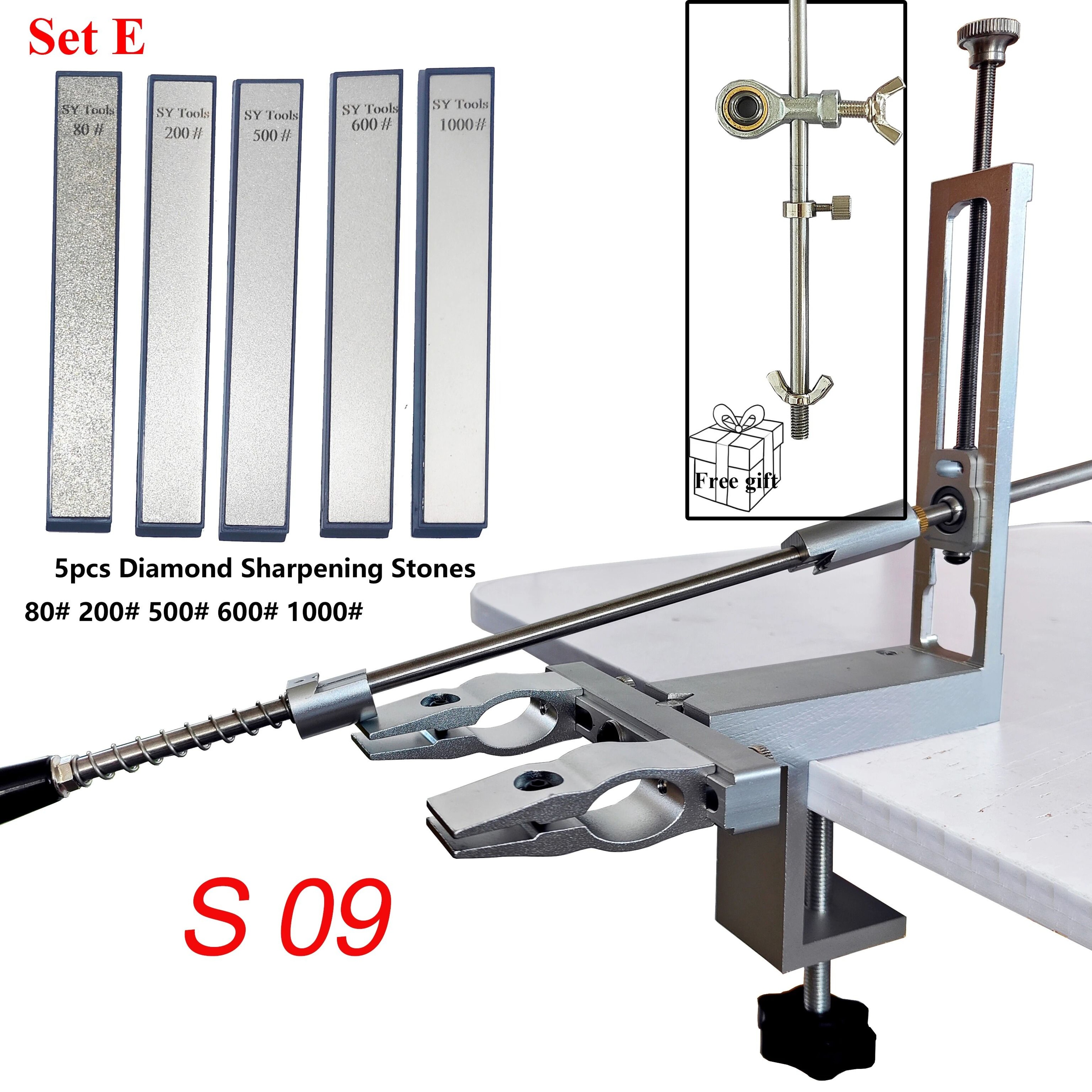 Professional Fixed Angle Knife Sharpener System With Diamond Stones Set 11