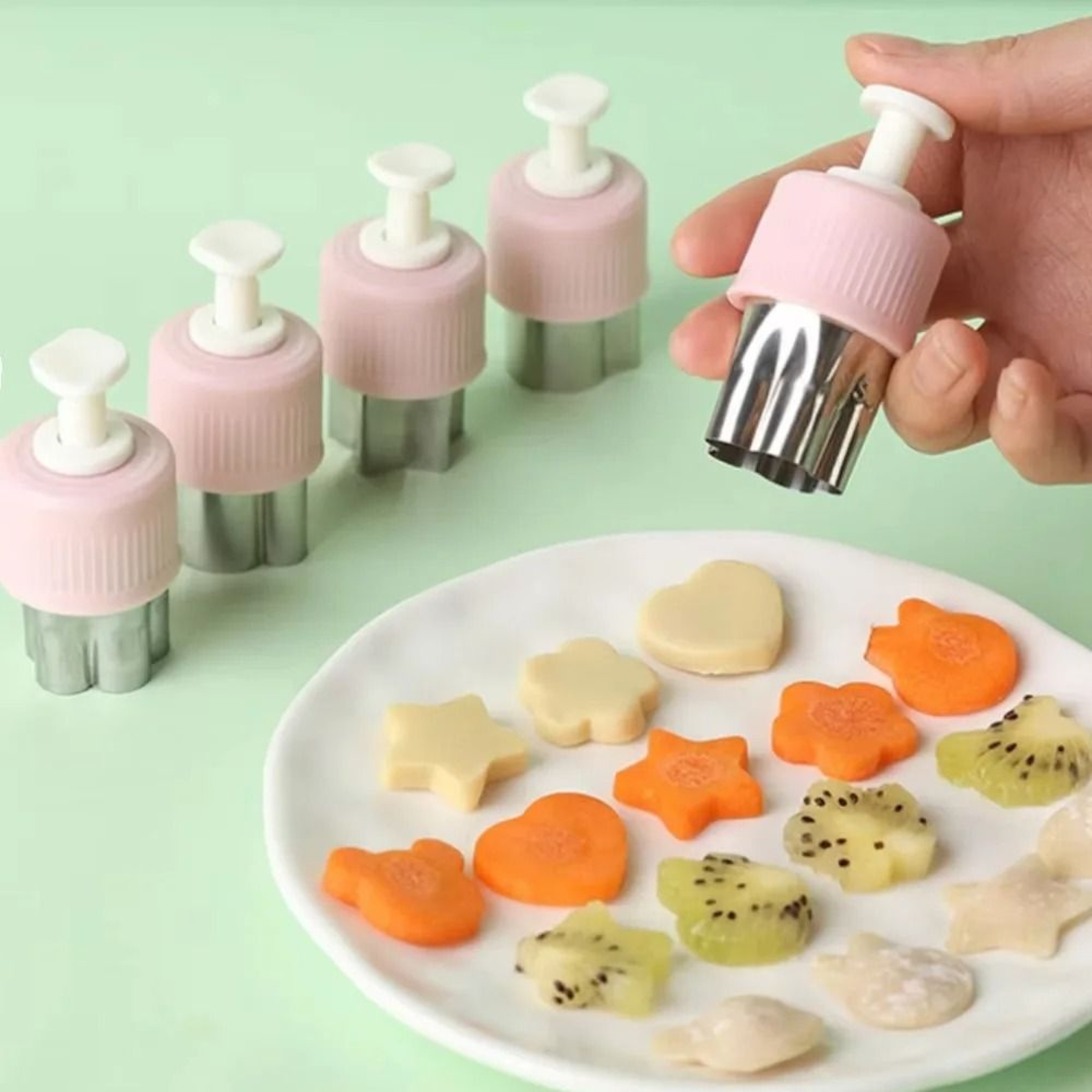 Pressed Fruit Printing Cutting Die 6 Piece Set Stainless Steel Vegetable Biscuit Cutter 2