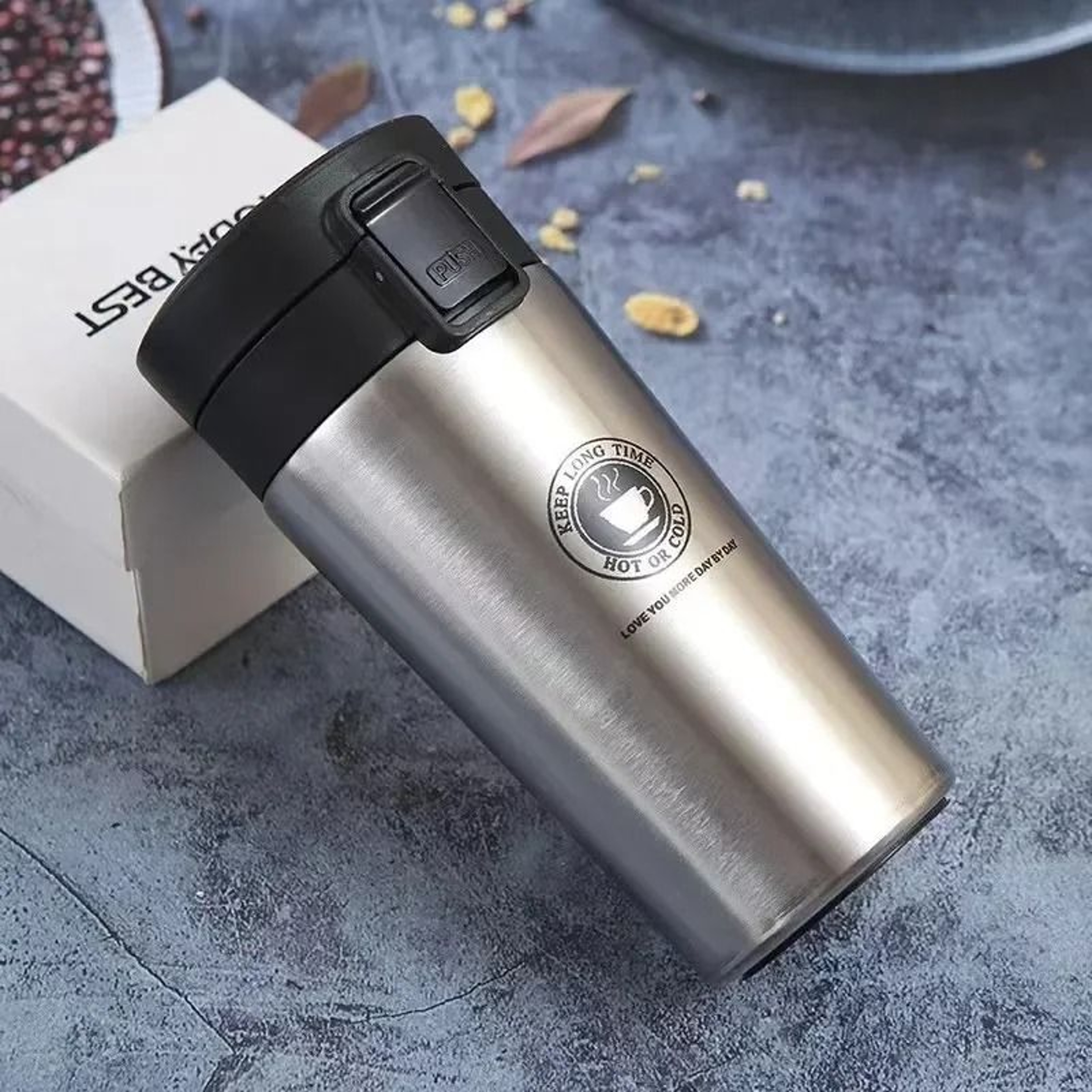 304 Stainless Steel Double Wall Vacuum Mug Leak Proof Thermal Flask 0