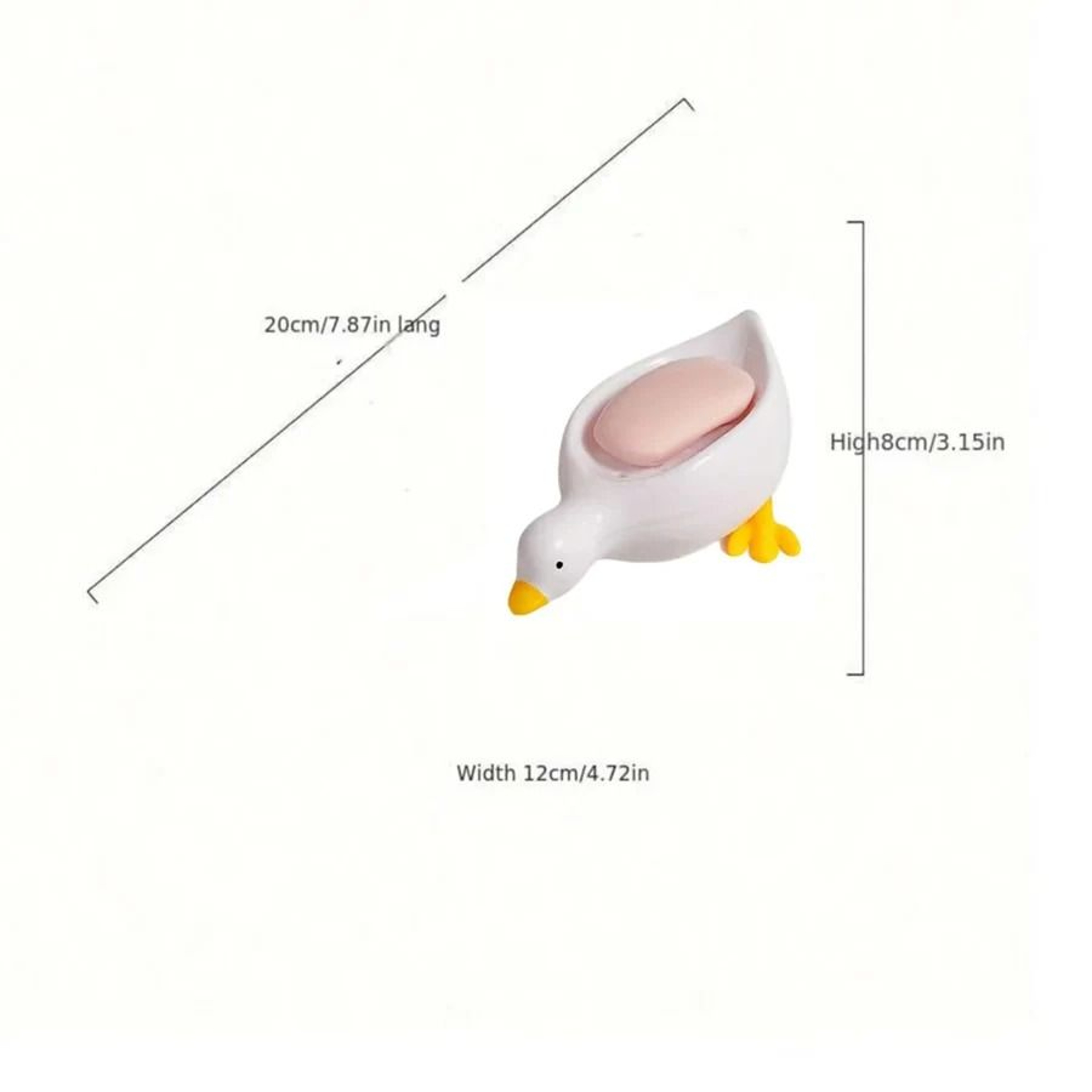 Duck Shaped Soap Rack Plastic Non Slip Drain Soap Dish 1