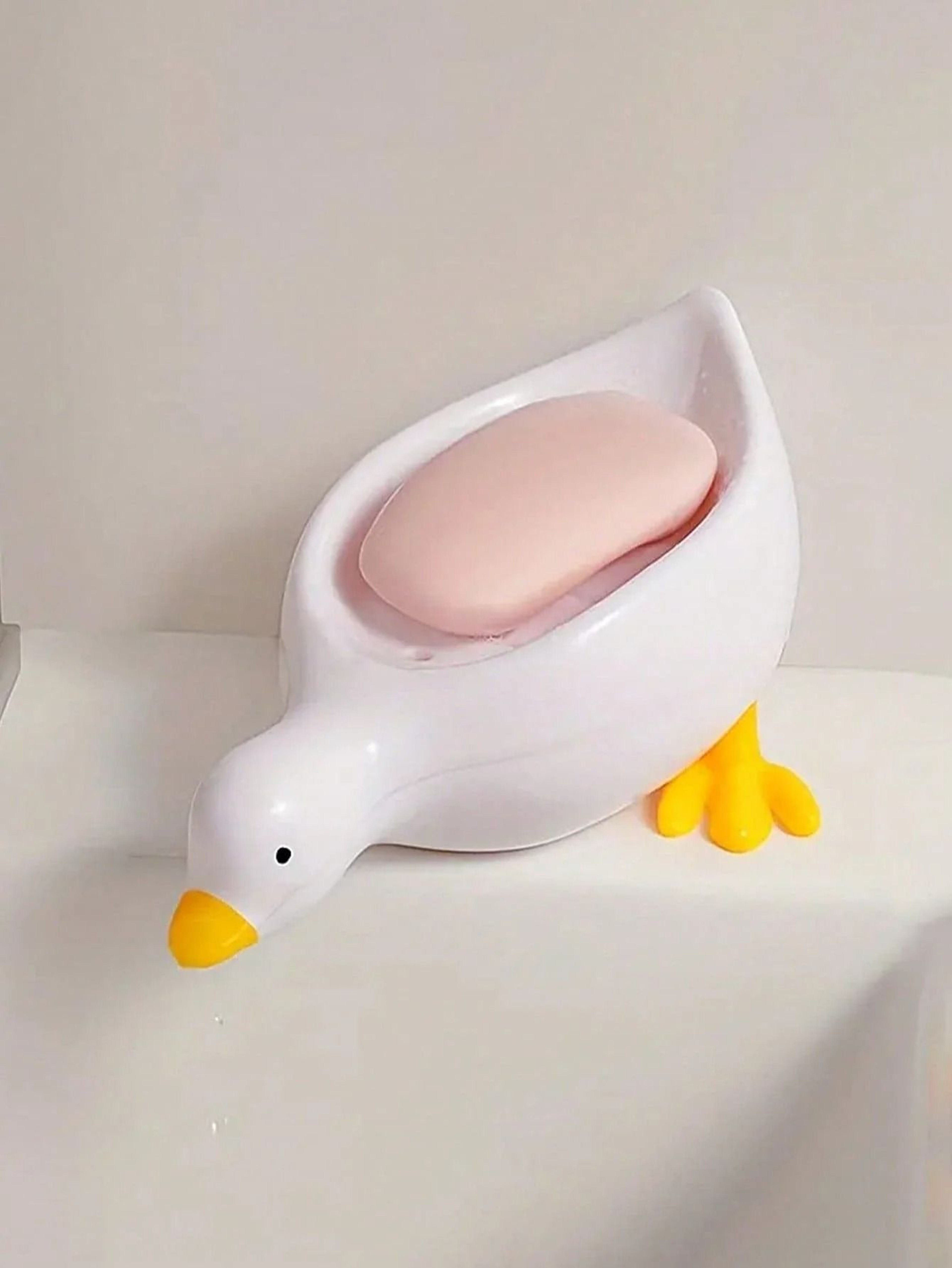 Duck Shaped Soap Rack Plastic Non Slip Drain Soap Dish 6
