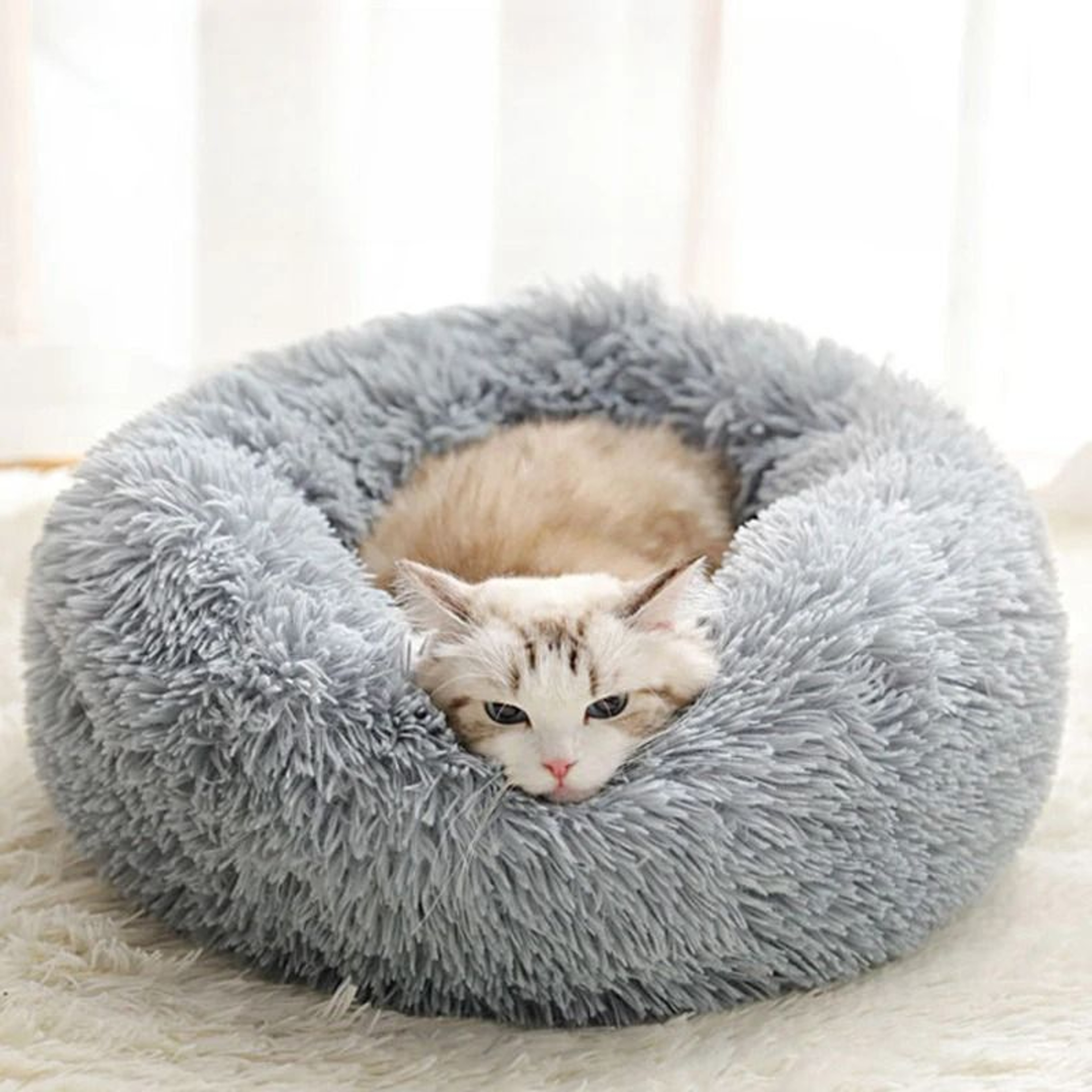 Plush Pet Nest Round Cat Dog Bed 1
