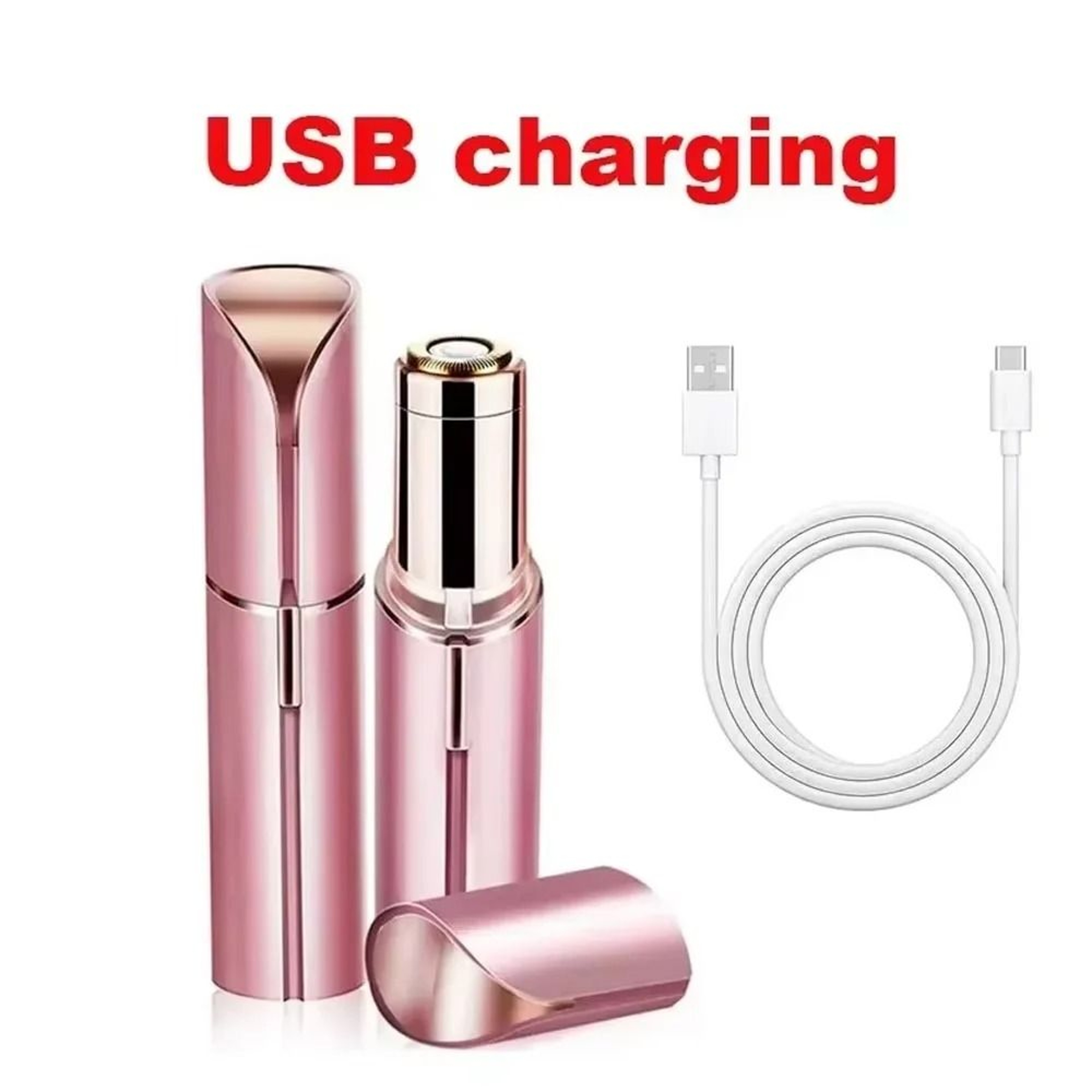 Rechargeable 2 In 1 Eyebrow Razor And Hair Shaver With LED Light 1