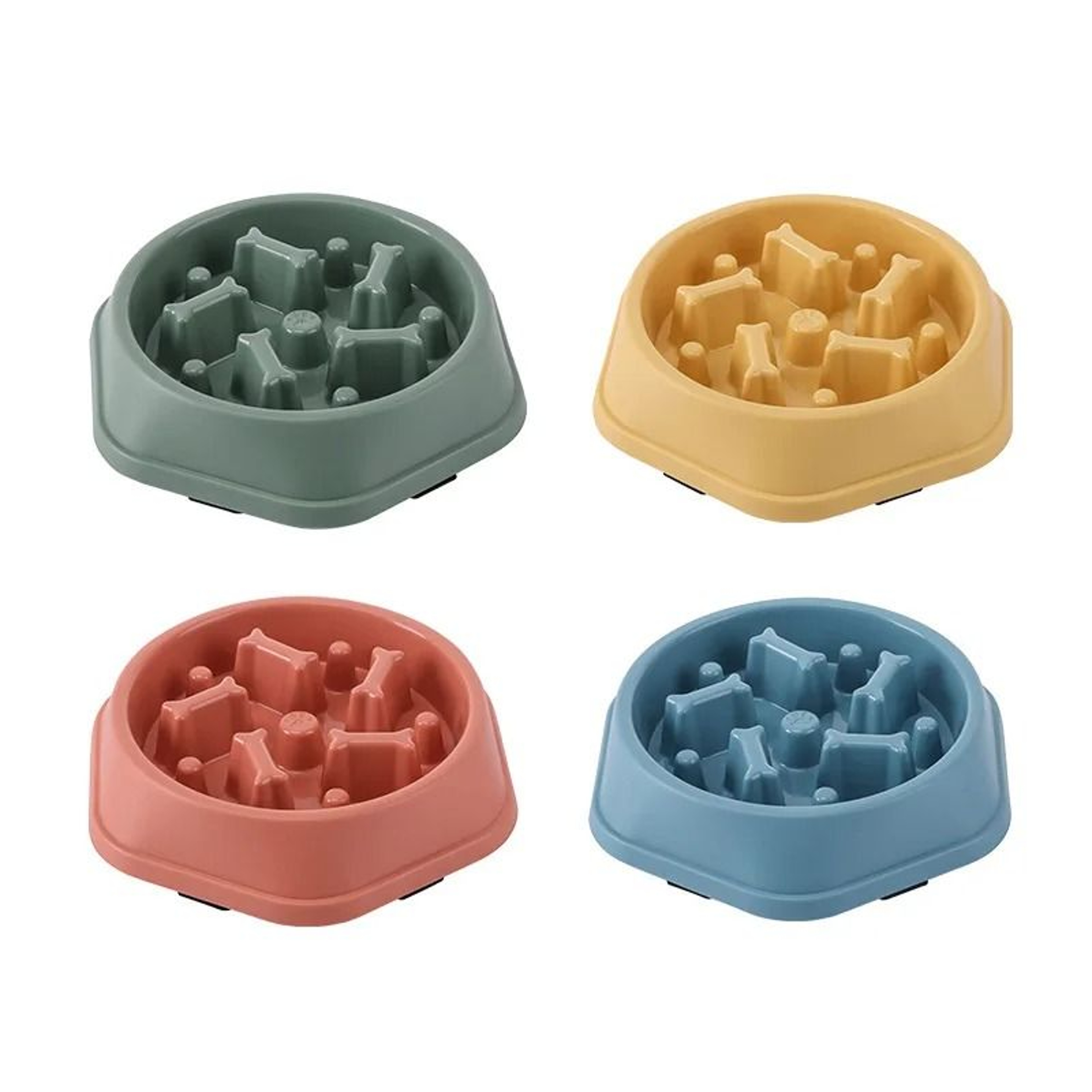 Slow Feed Pet Bowl Anti Choke Non Slip For Cats And Dogs 5