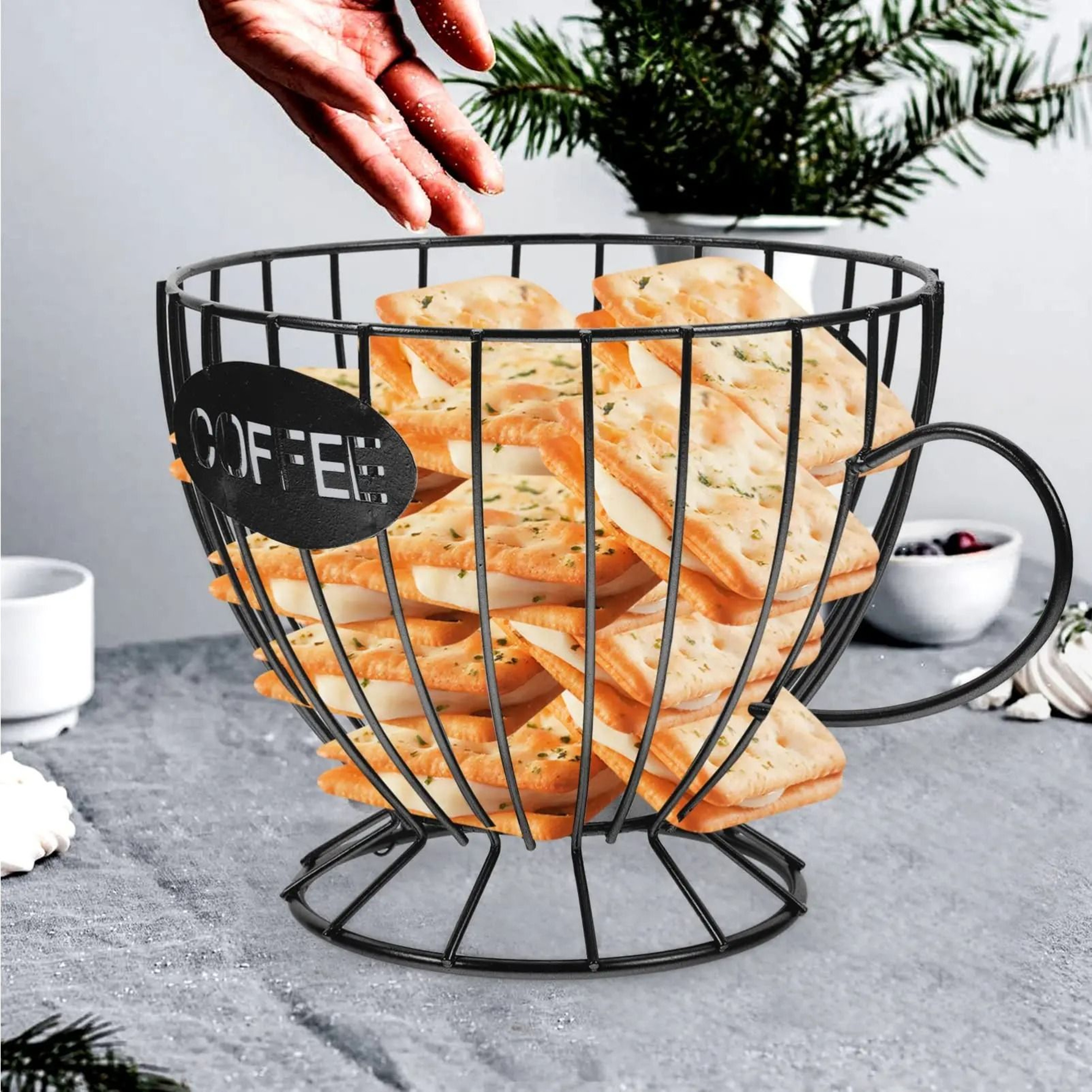 Metal Coffee Capsule Holder Large Capacity Coffee Pod Organizer 2