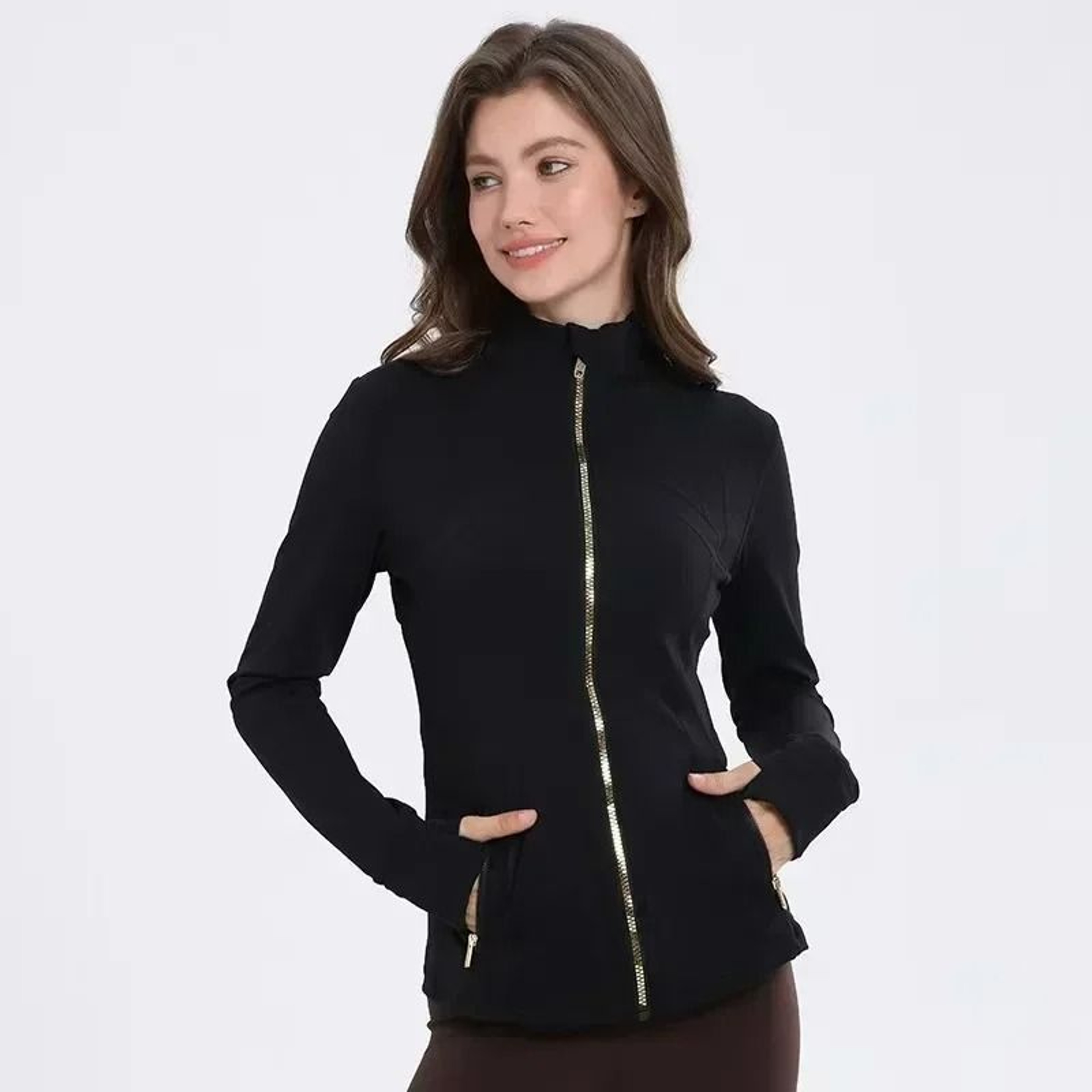 Lemon Women Defines Fleece Jacket Gym Stretch Zip Running Yoga Outerwear 9