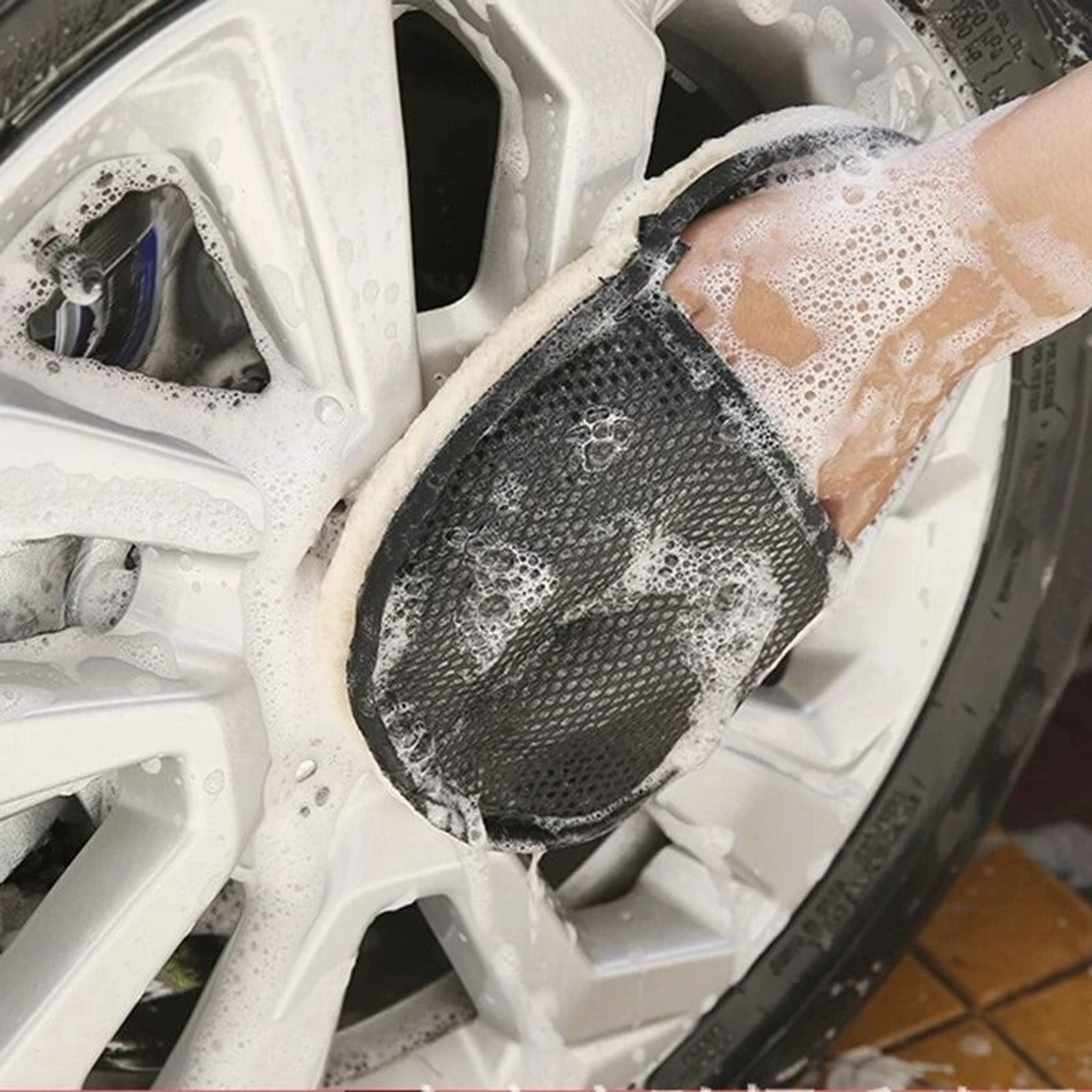 Car Styling Wool Soft Car Wash Gloves Cleaning Brush Motorcycle Washer 3