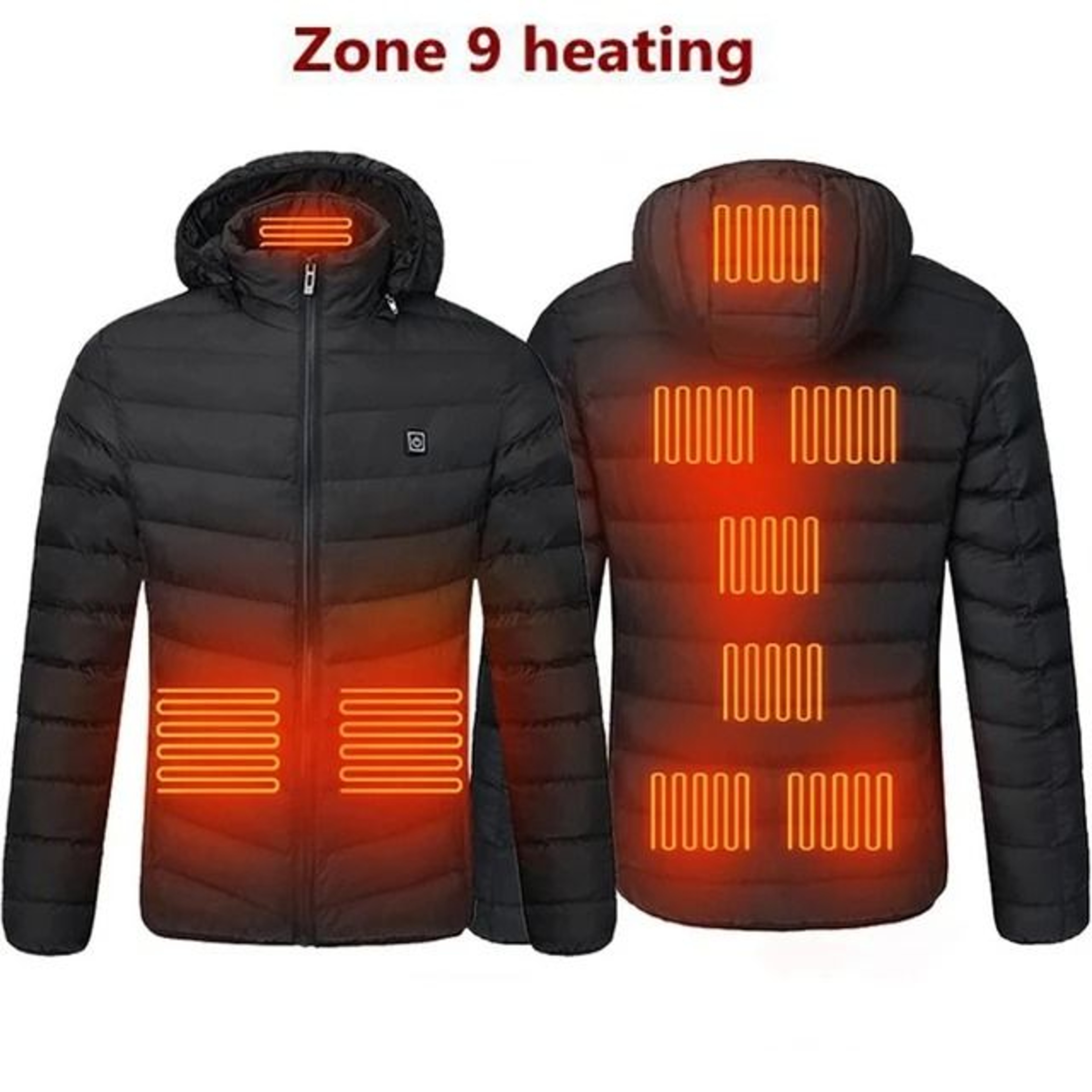 Mens Heated Jacket USB Winter Outdoor Electric Heating Thermal Coat 9