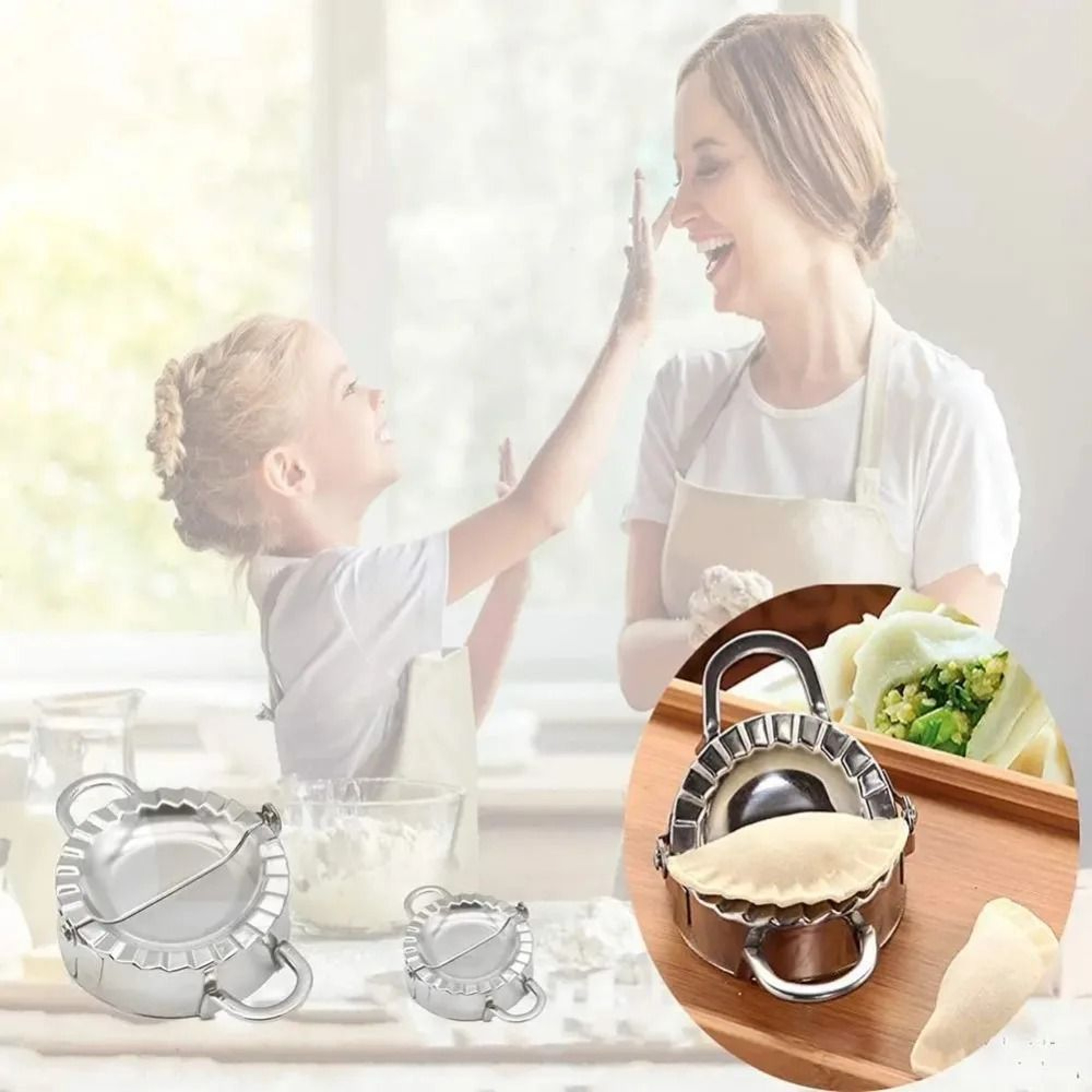 Stainless Steel Dumpling Maker Dough Press Mold Kitchen Accessory 4
