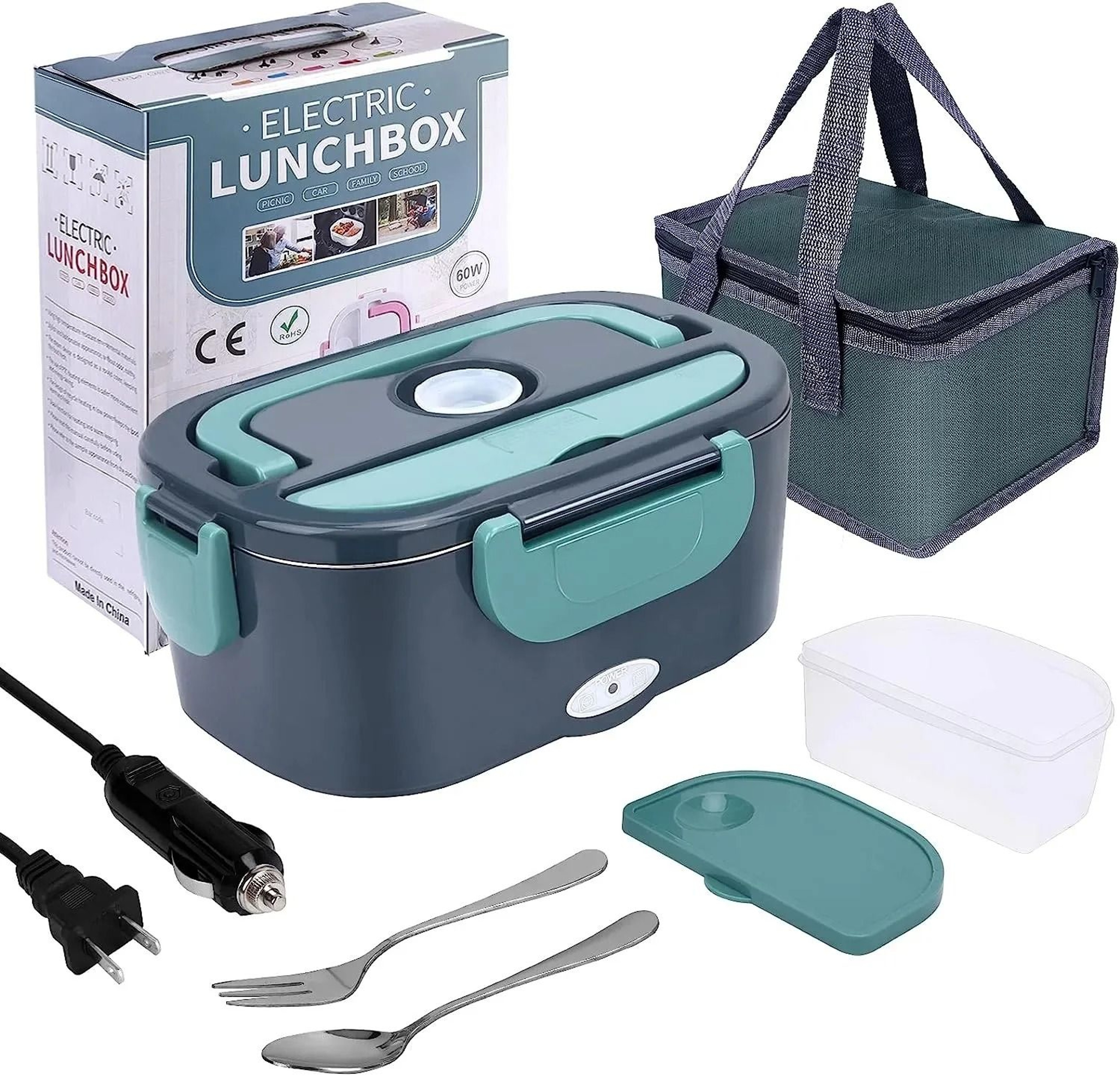 15L 60W Electric Lunch Box Food Warmer Portable Food Heater For Car Or Home 6