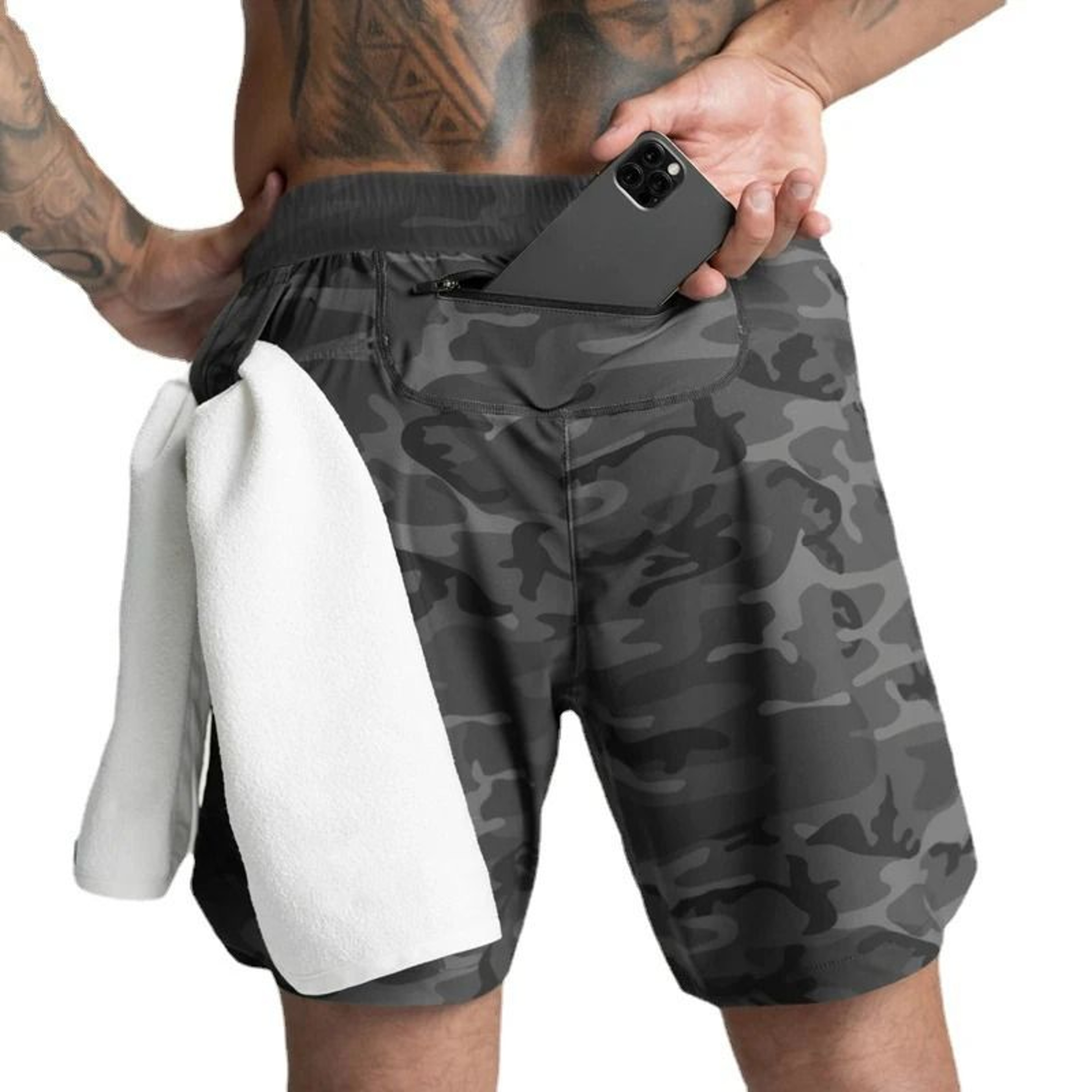 Men Quick Dry Single Layer Woven Running Shorts Casual Fitness Sports 8