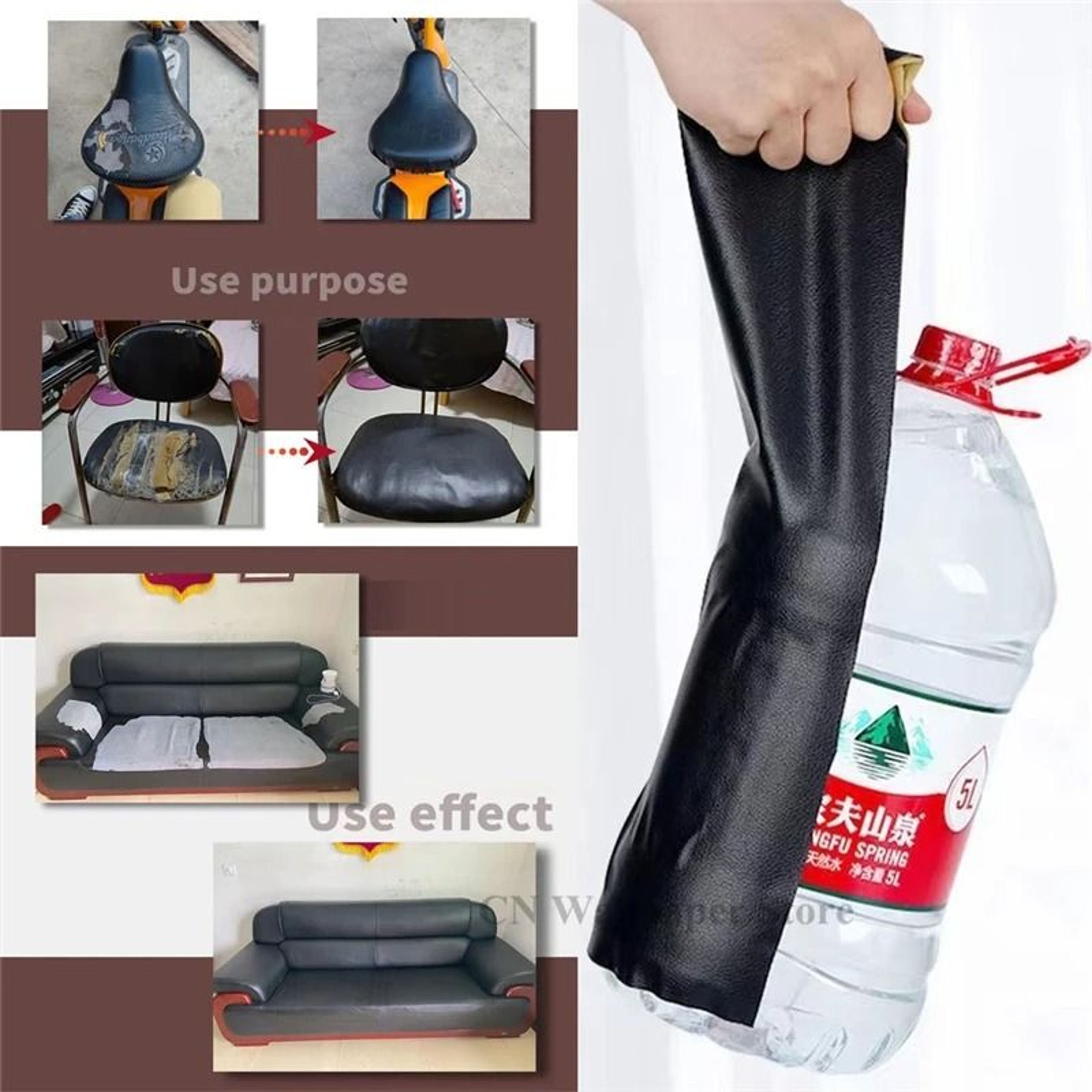 Self Adhesive Leather Repair Patch Kit For Furniture Car Seats And Bags 1
