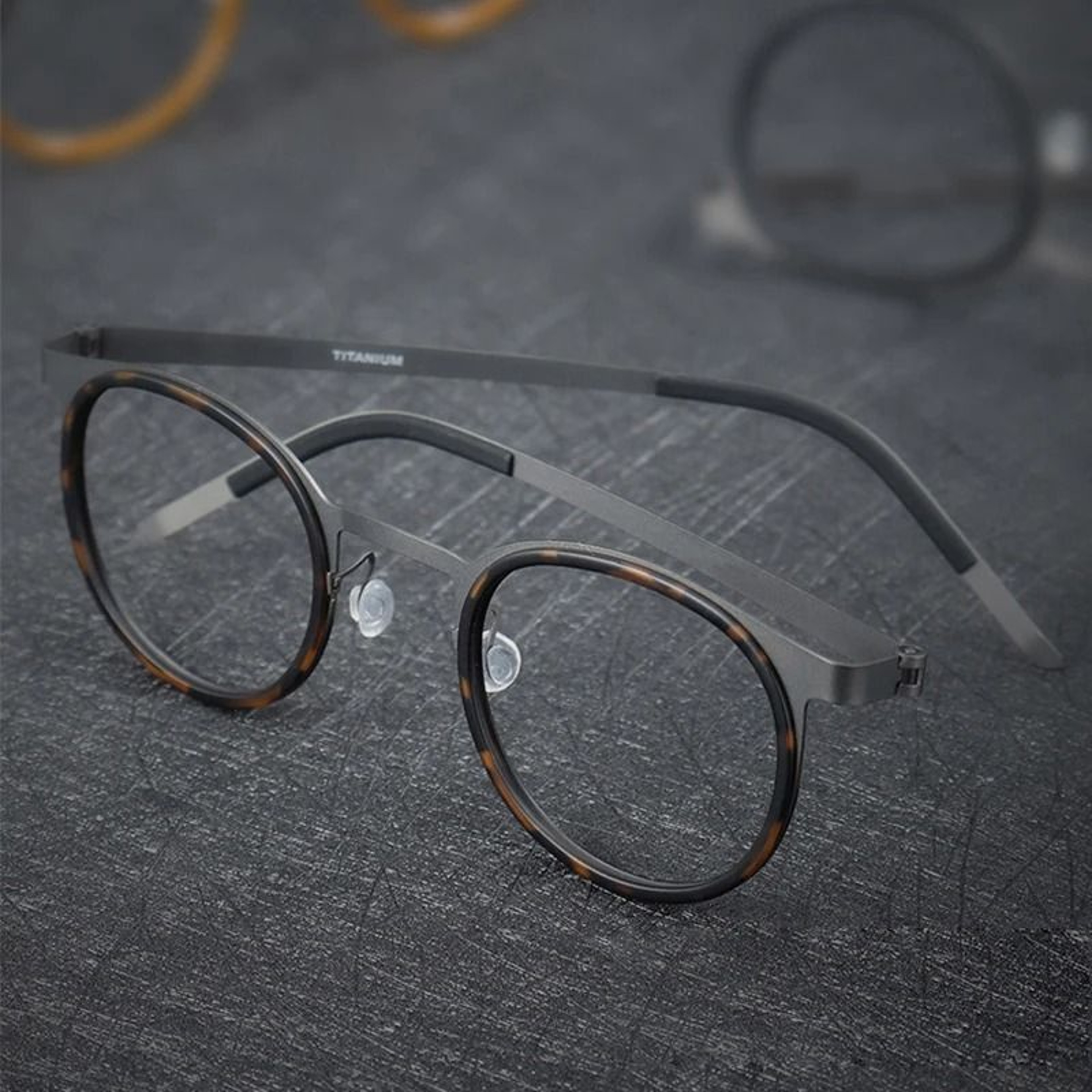 Pure Titanium Eyewear Frame Men Blue Light Blocking Screwless Design 0