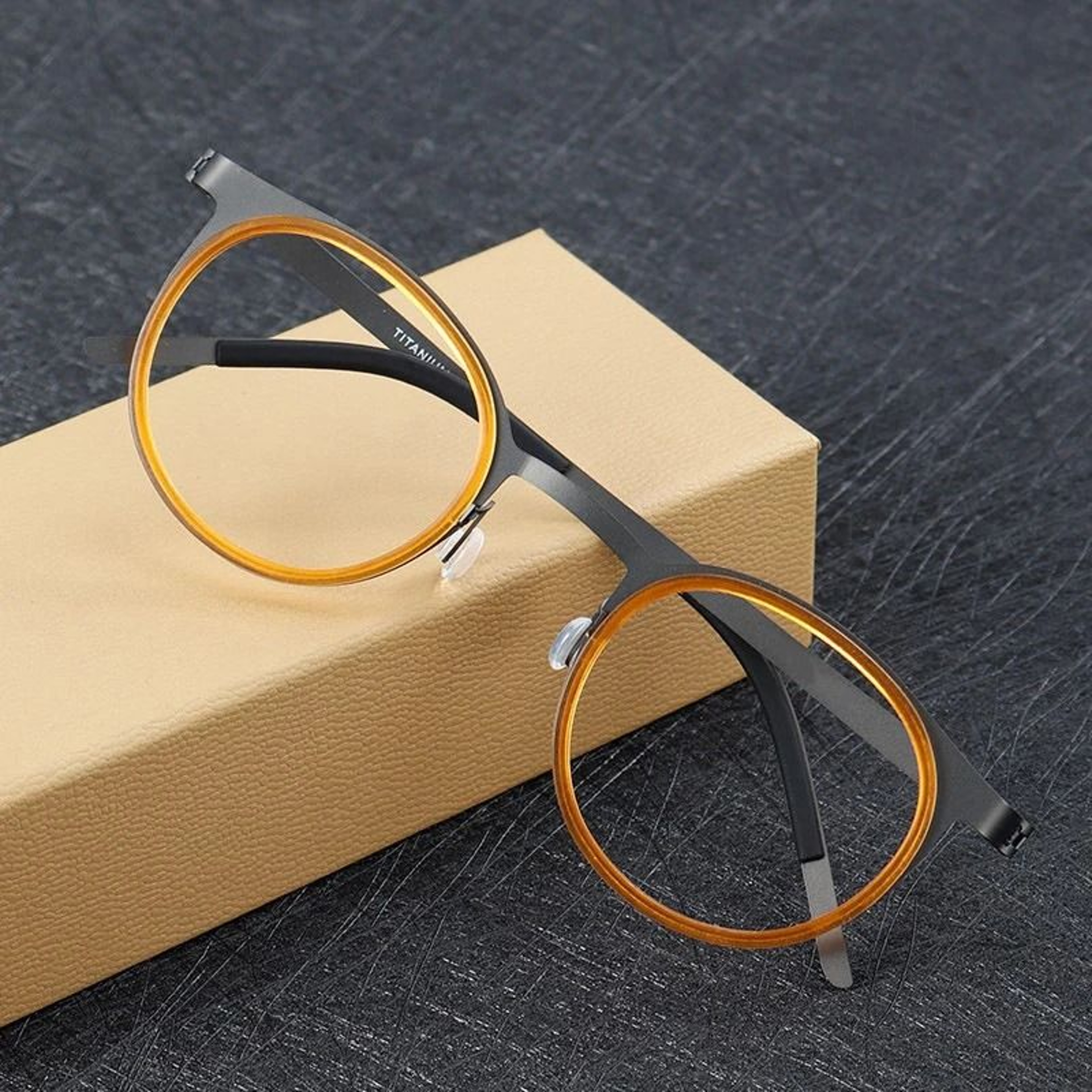 Pure Titanium Eyewear Frame Men Blue Light Blocking Screwless Design 12
