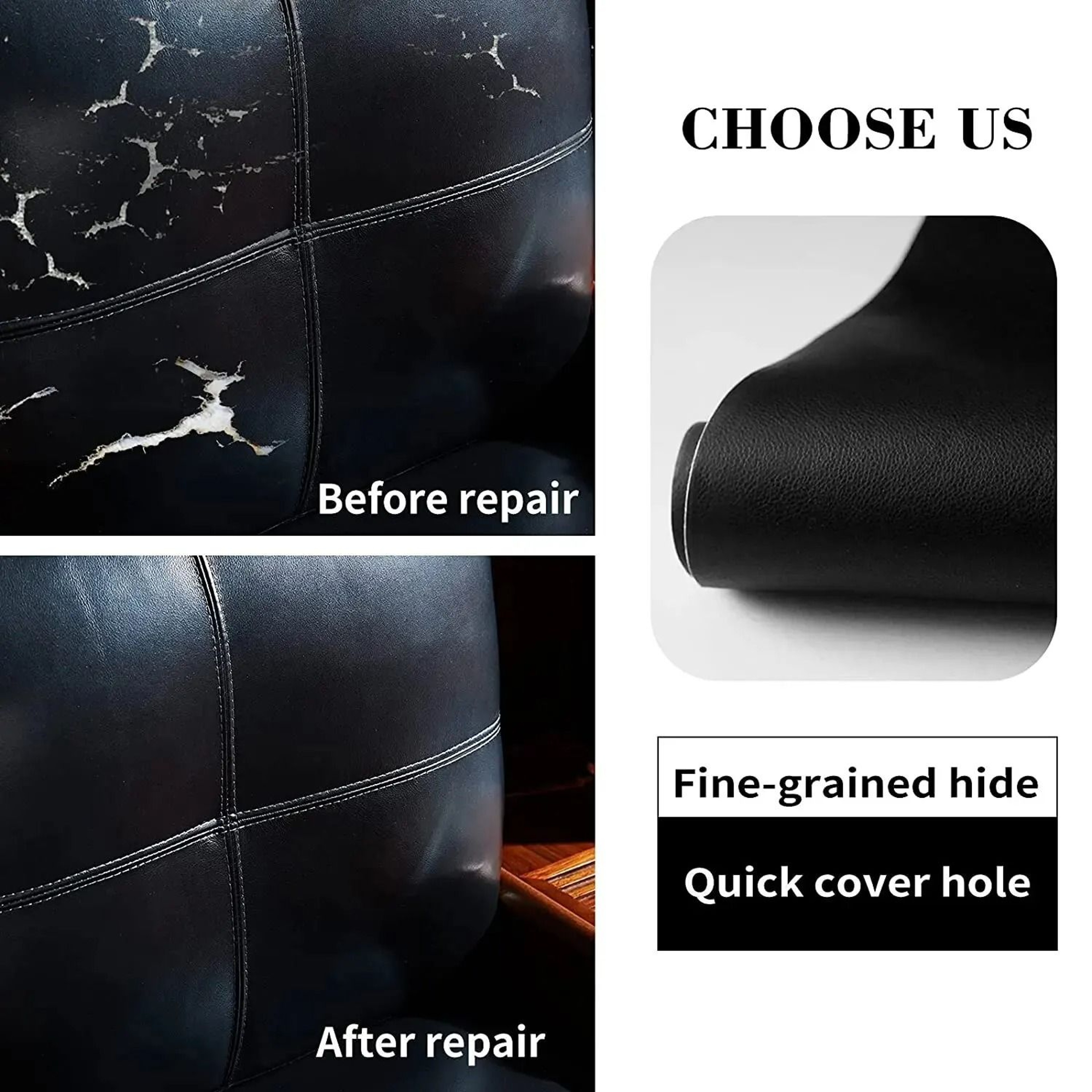 Self Adhesive Leather Repair Patch For Sofa Furniture And Car Seats 3