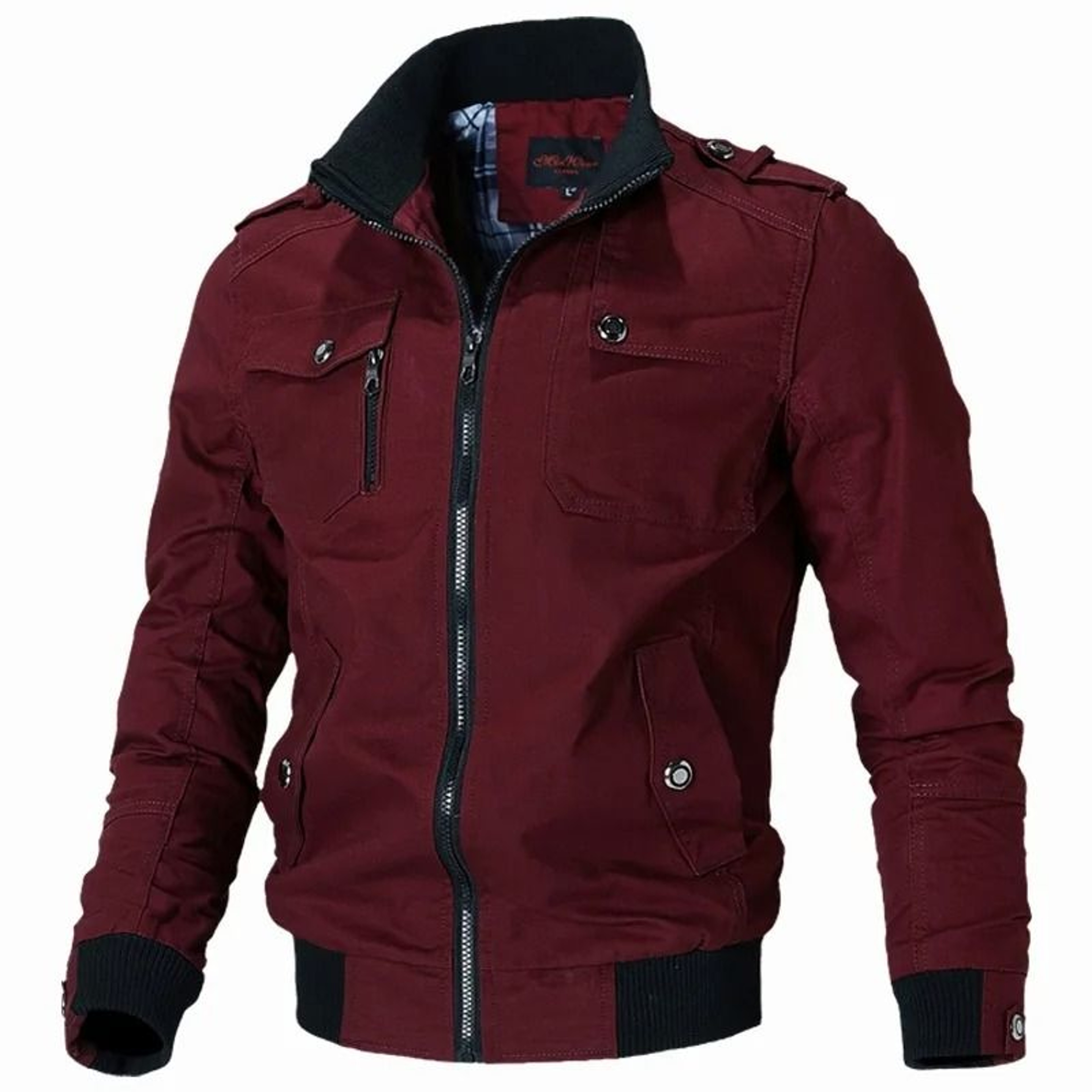 Men Tactical Military Cotton Jacket Slim Fit Casual Cargo Coat 2