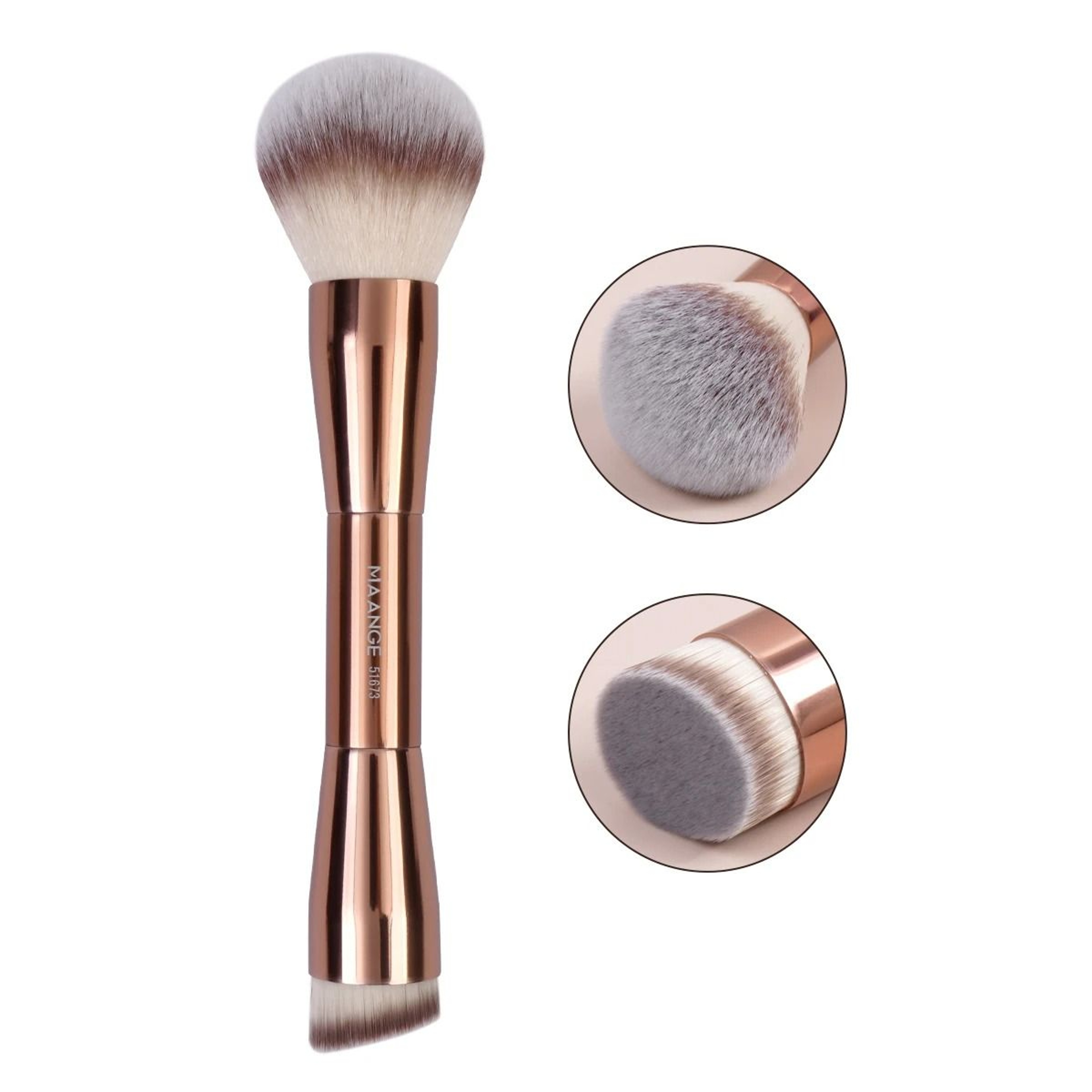 Double Head Makeup Brush Foundation Powder Concealer Blush Bronzer Brush 11