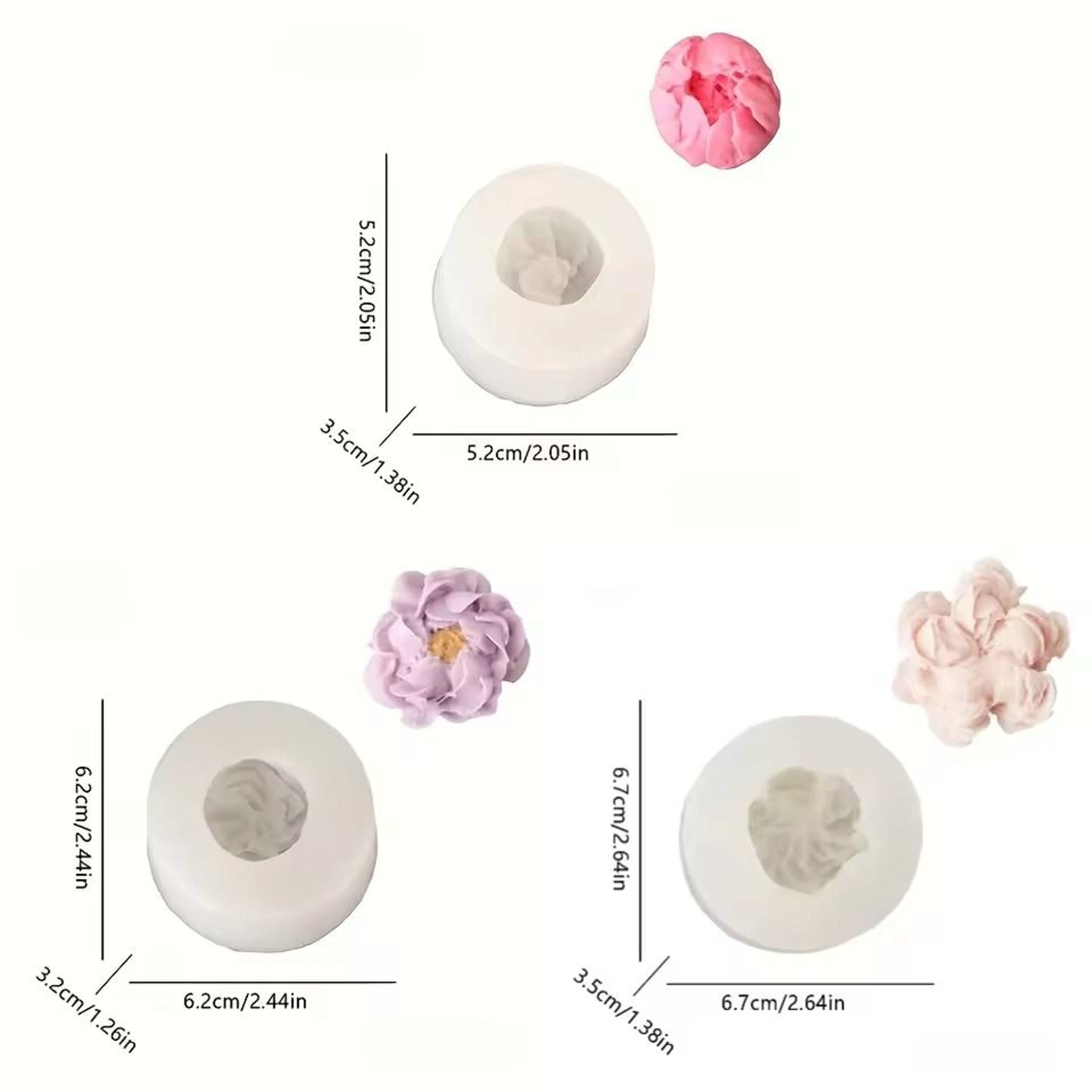 Rosette Leaves Silicone Mold For Cake Chocolate And Sugar Baking 10
