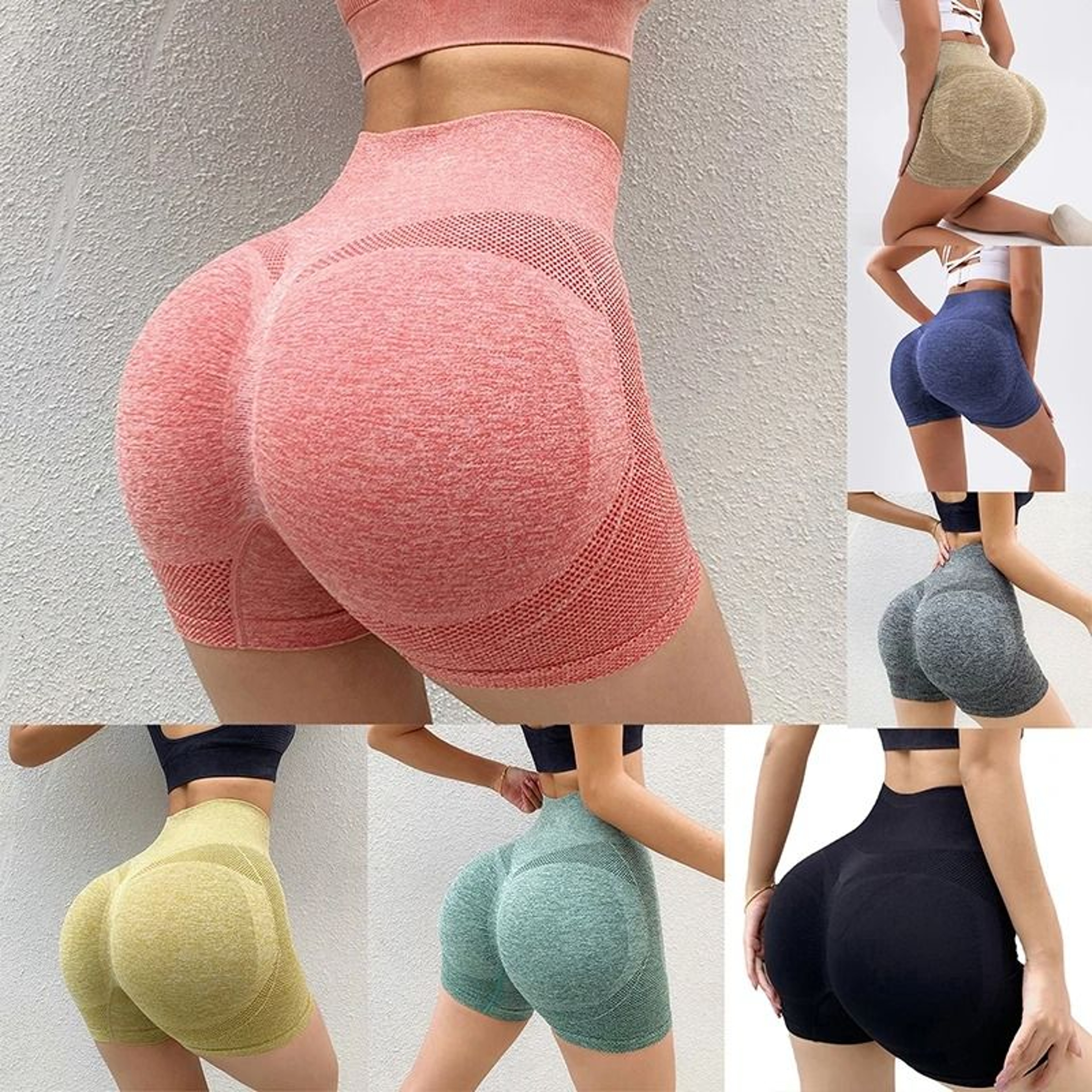 High Waist Womens Sports Cycling Jogging Fitness Push Up Gym Shorts 0