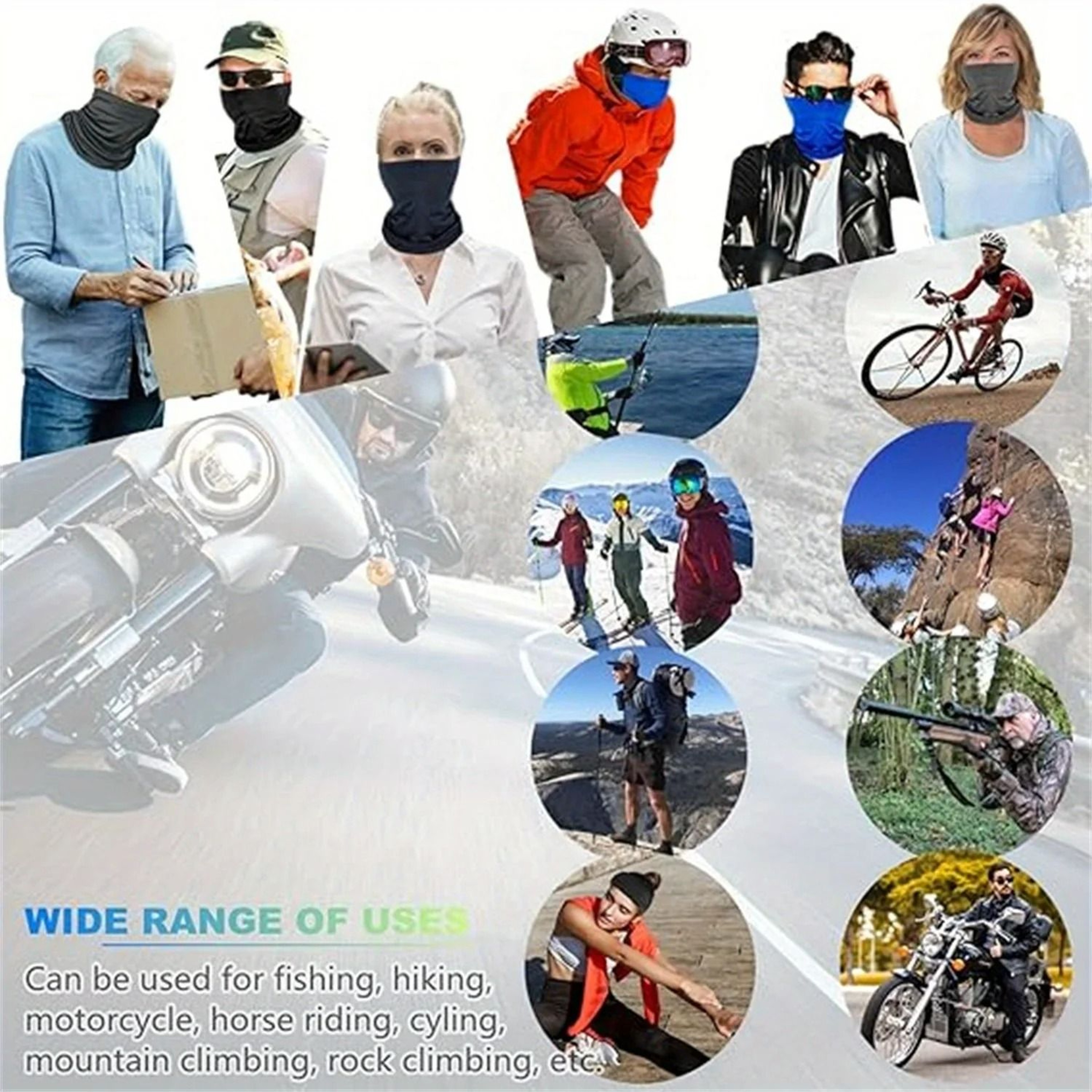 Neck Gaiter Face Cover Breathable Sun Protection Bandana For Men And Women 6 Pack 3