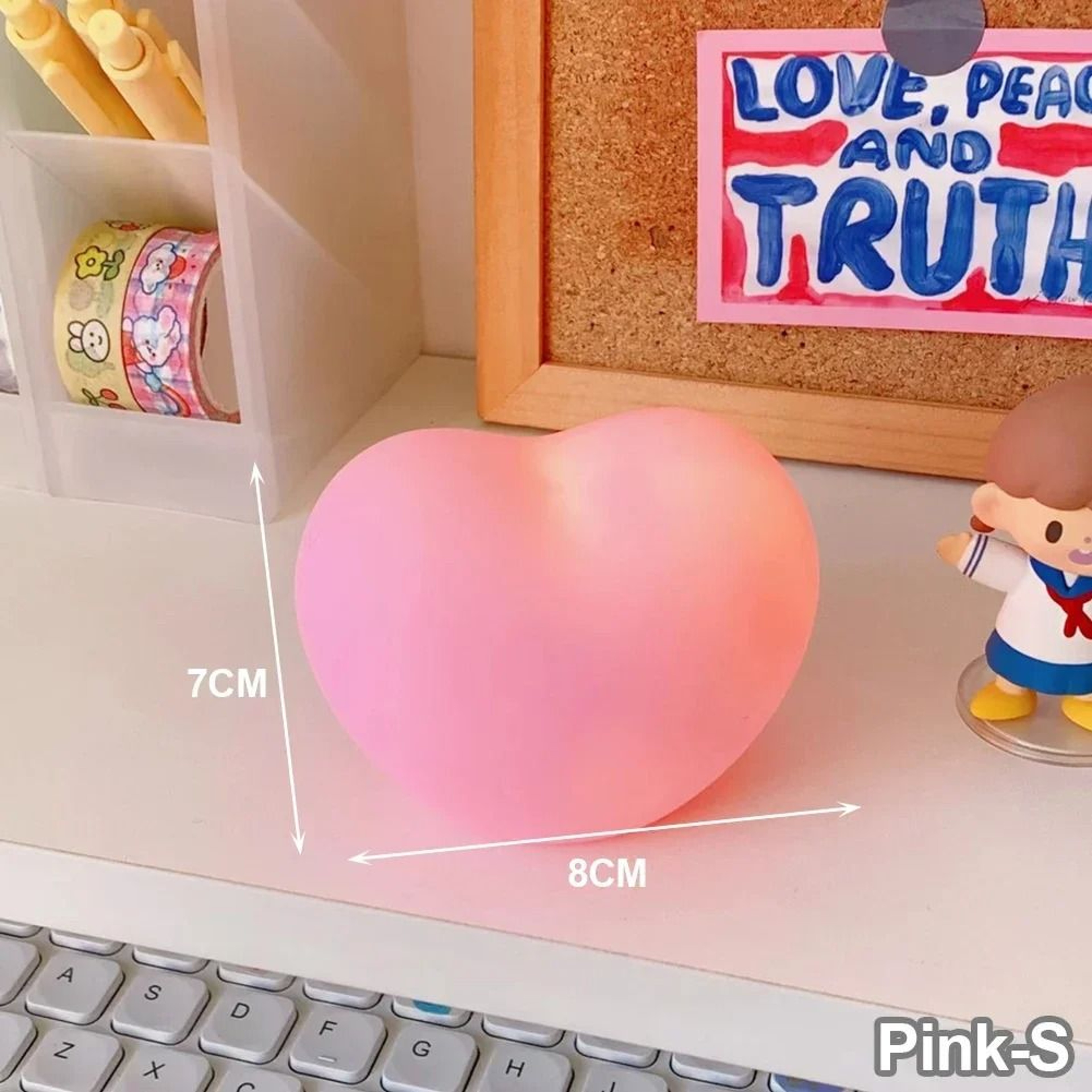 Love Heart LED 3D Lamp Romantic Night Light Home Decoration 6