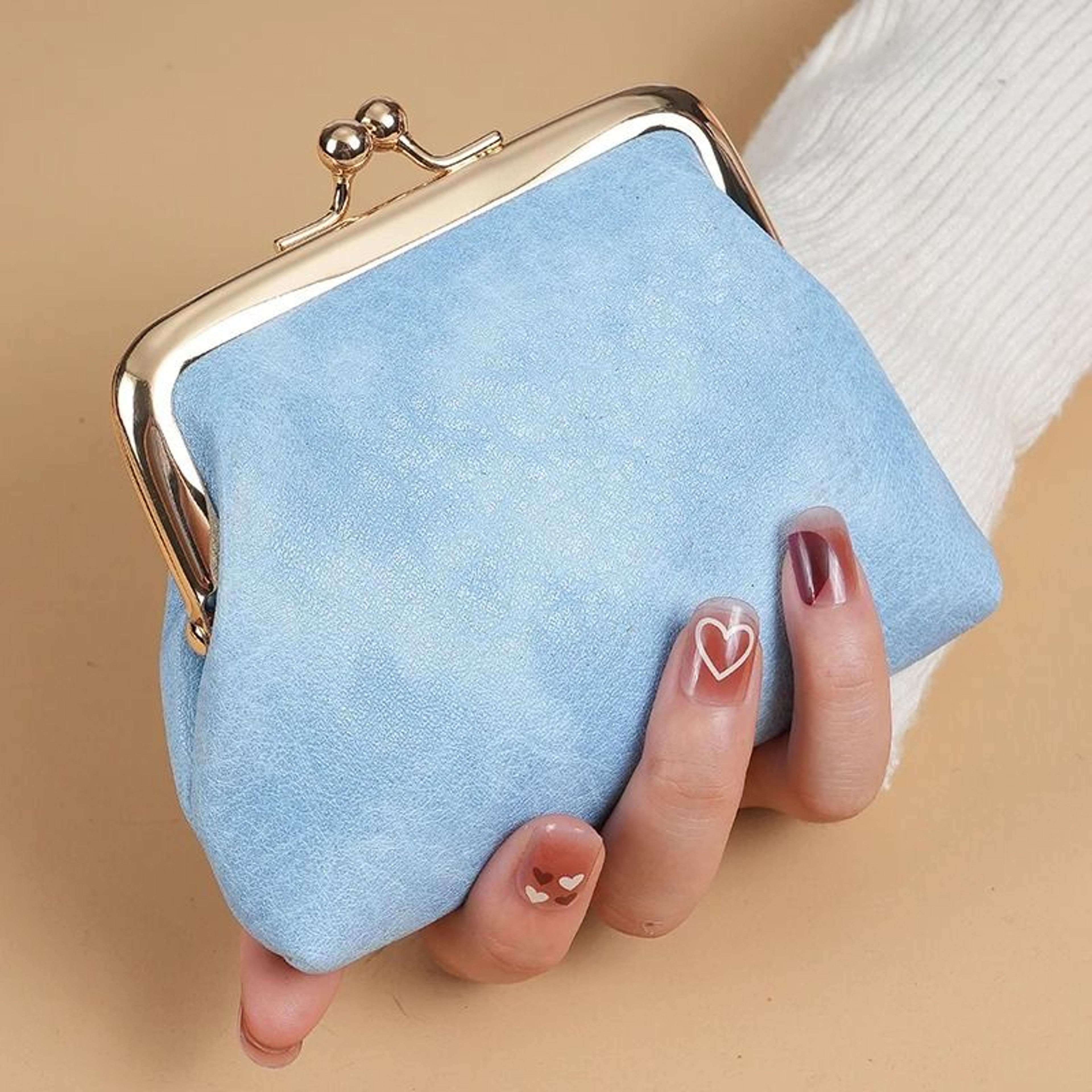 Retro Ladies Buckle Coin Purse Small Candy Color Change Purse 6