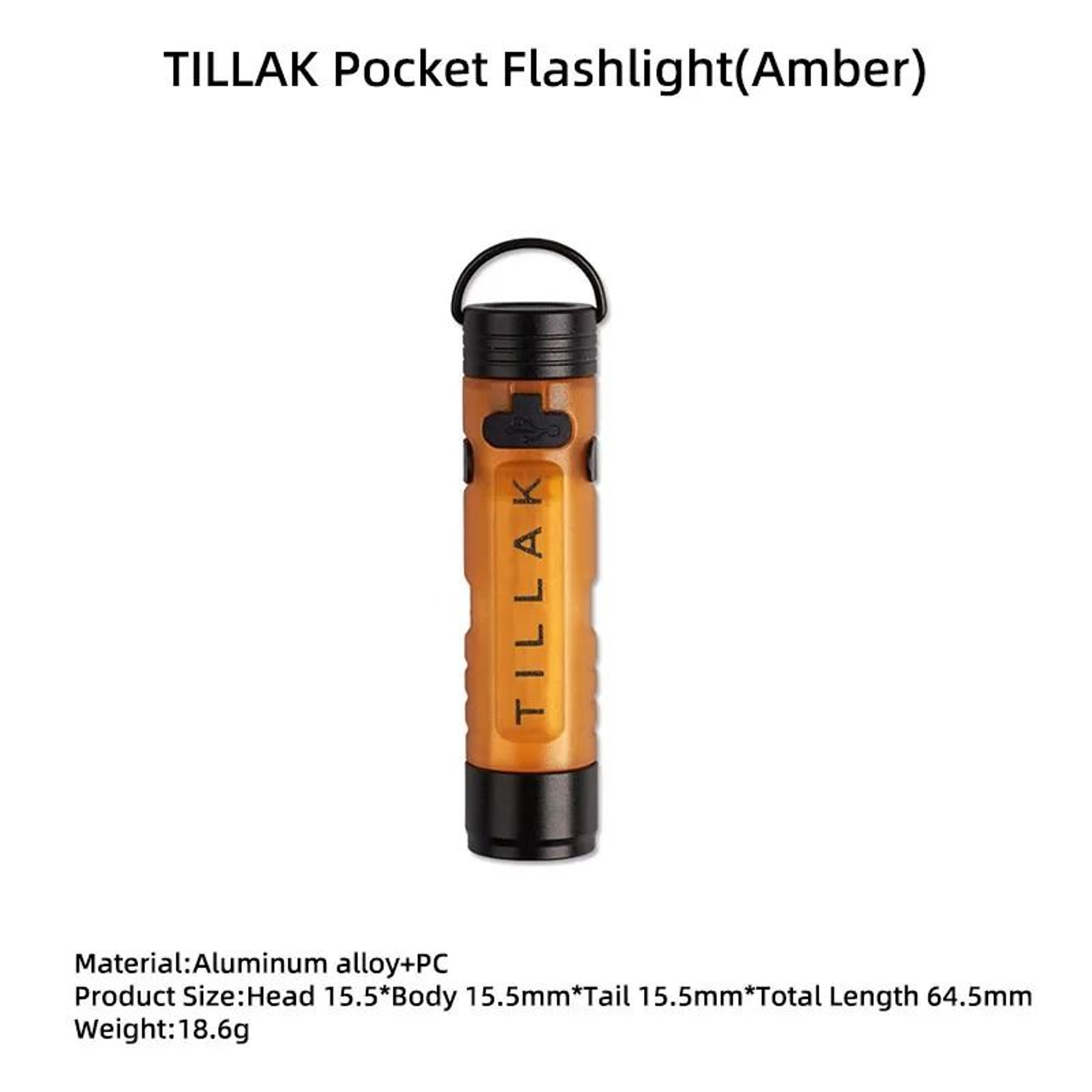 TILLAK LED Pocket Hat Clip Flashlight Portable Rechargeable Clip On Flashlight 7