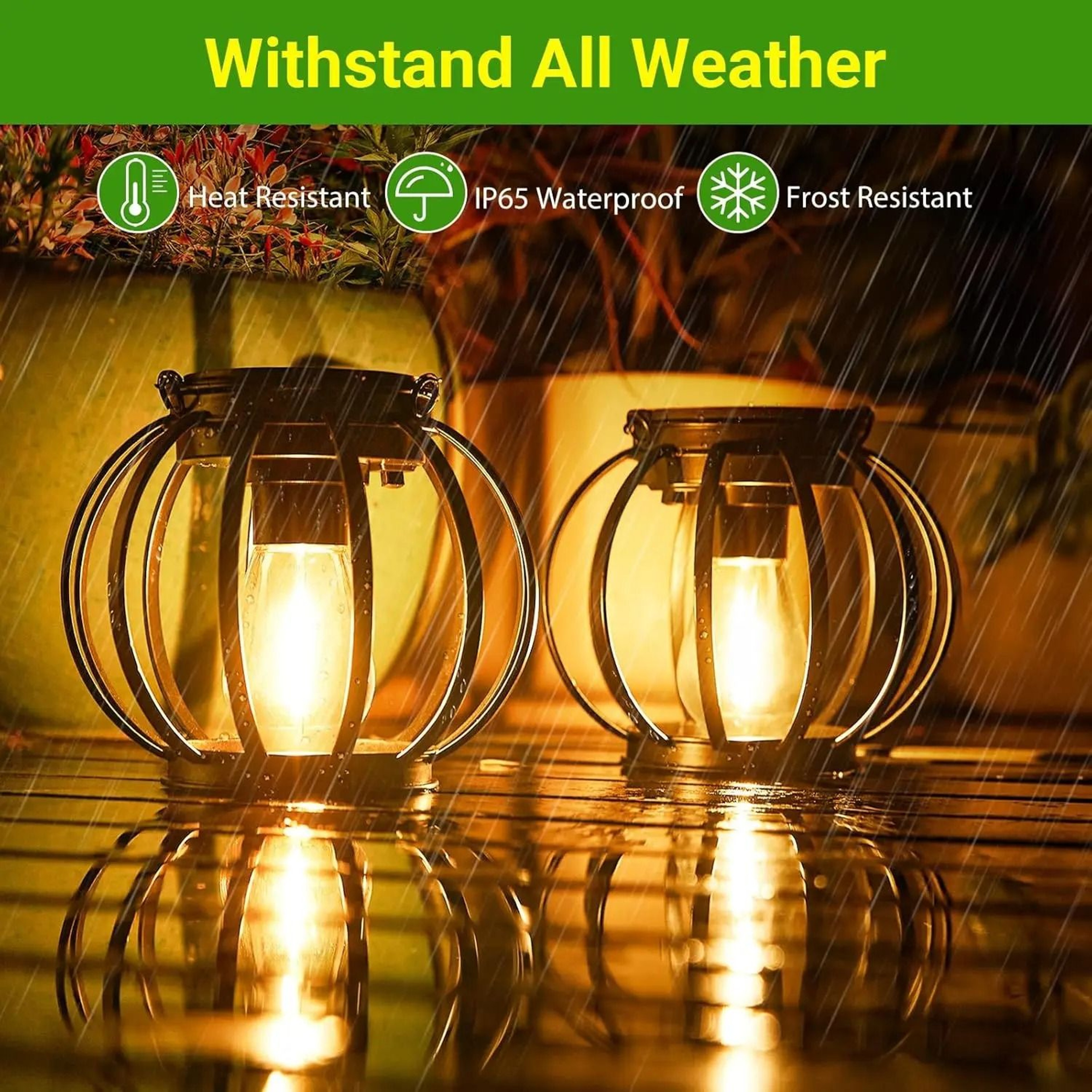 Solar Lantern Outdoor Hanging Waterproof Garden Light 5